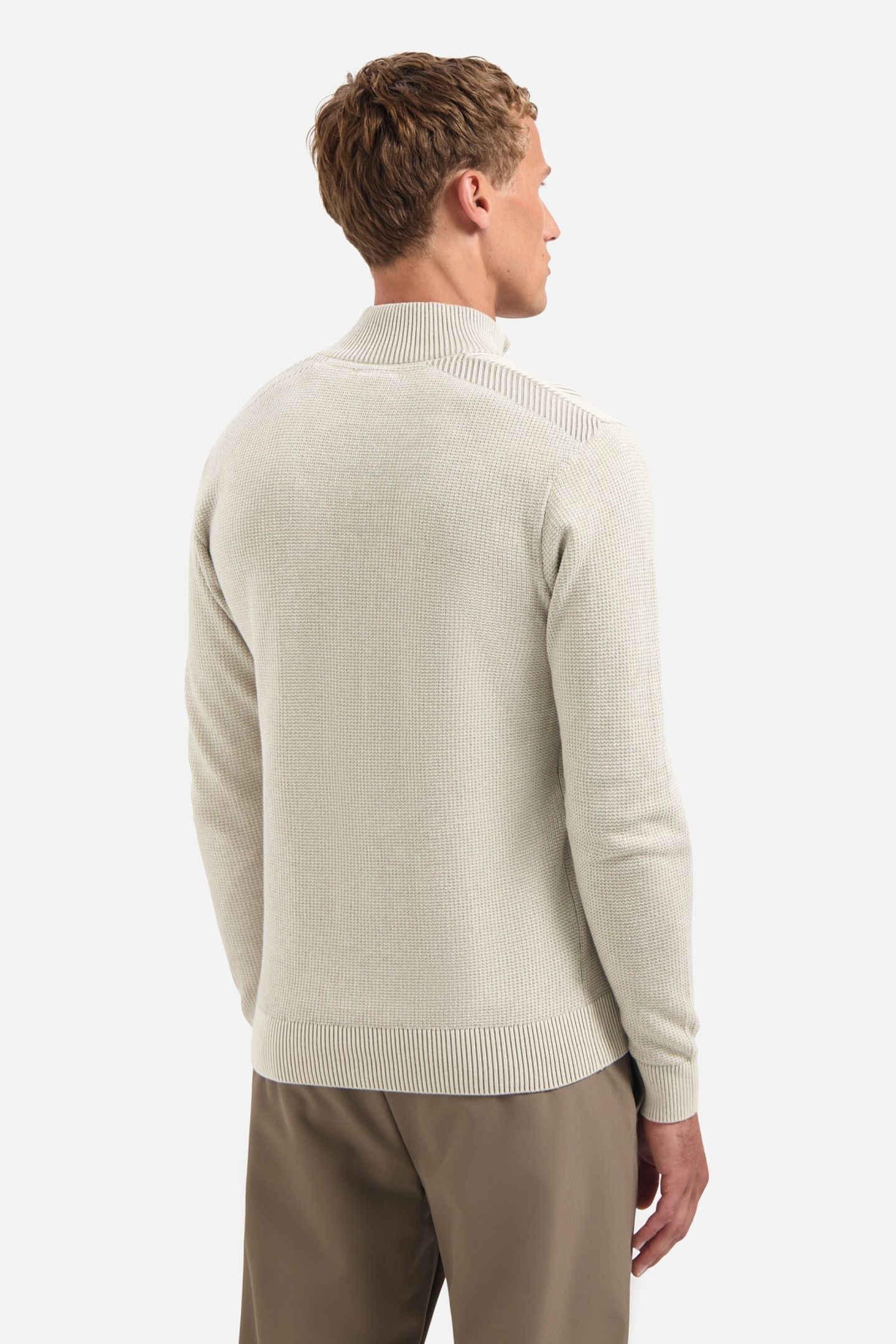 PULLOVER HALF ZIP PLATED STRUCTURE KNIT KIT 4