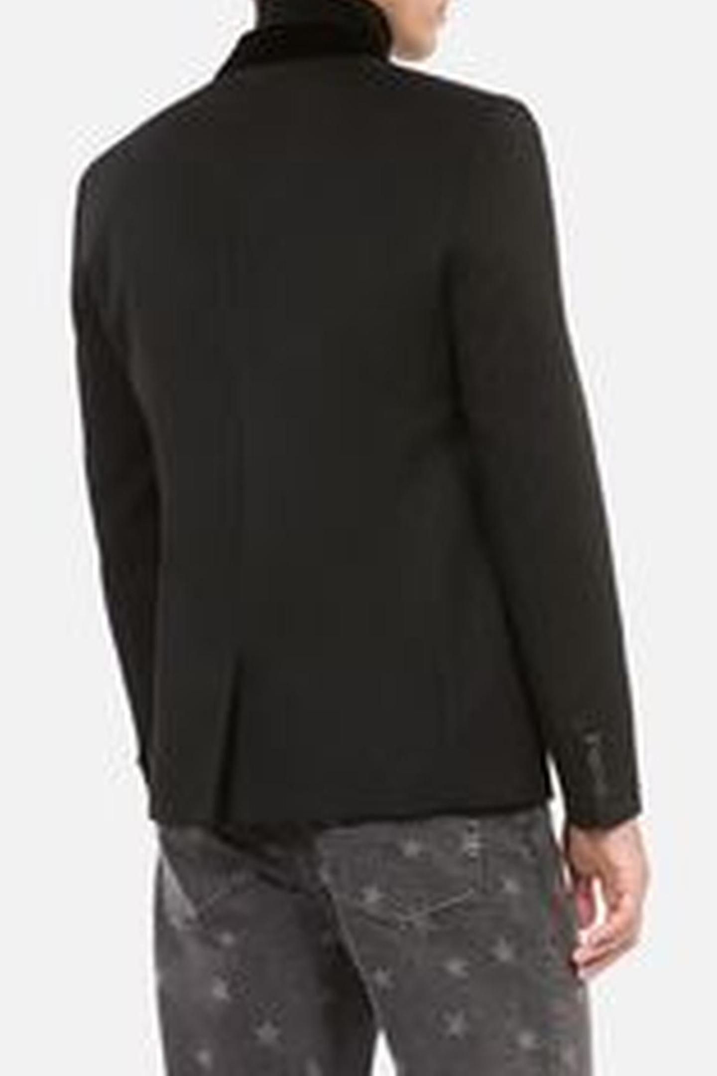 STRAIGHT-CUT JACKET WITH 3 BUTTONS & 3 POCKETS BLACK 5