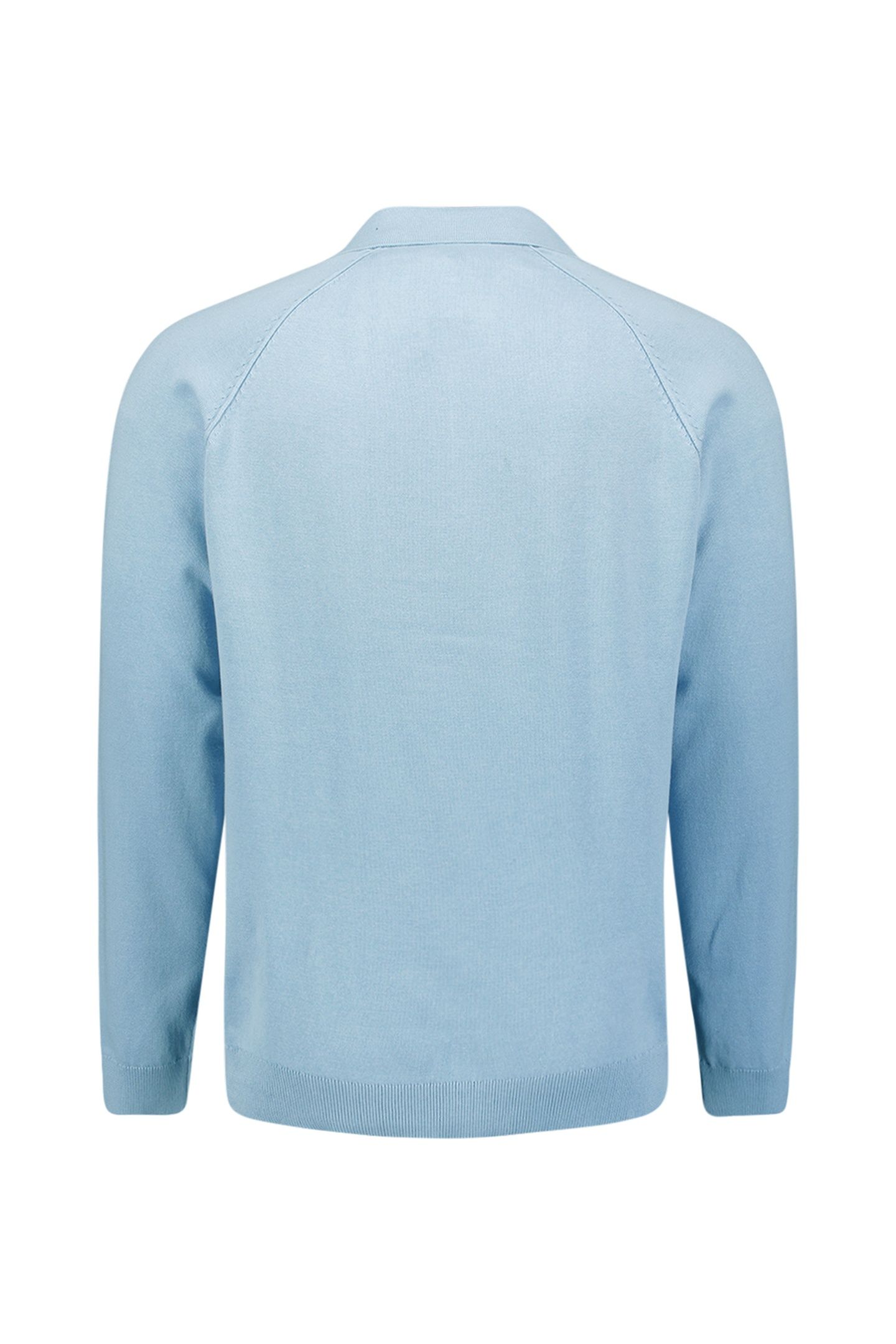 PULLOVER POLO HALF ZIP SOLID DUSTY BLUE 6