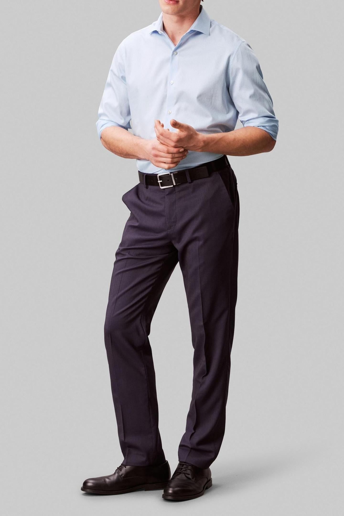 SLIM STRIPED STRAIGHT SHIRT LIGHT BLUE 3