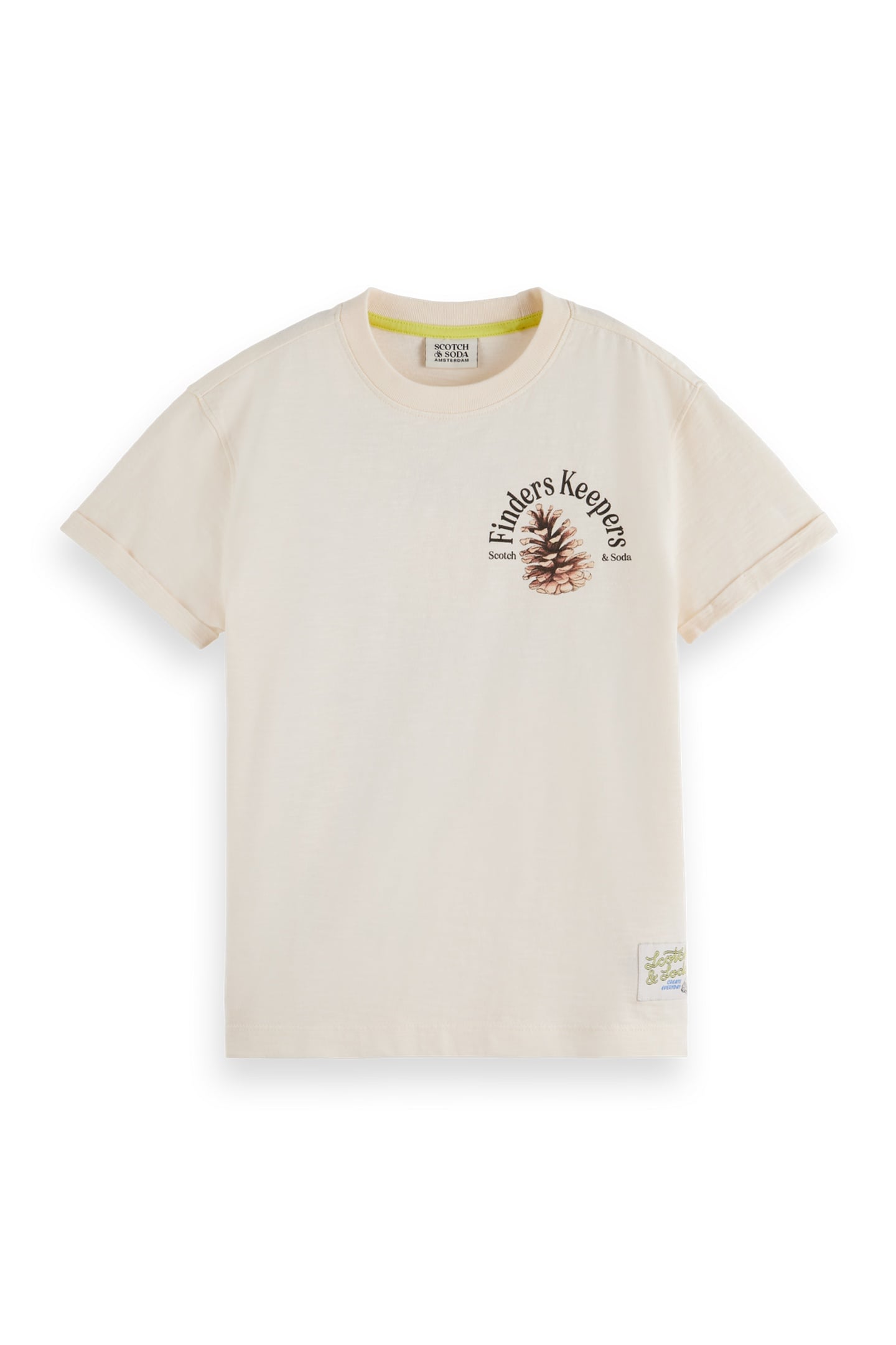 BOYS LOOSE-FIT T-SHIRT WITH FRONT AND BACK ARTWORK EGGNOG 1