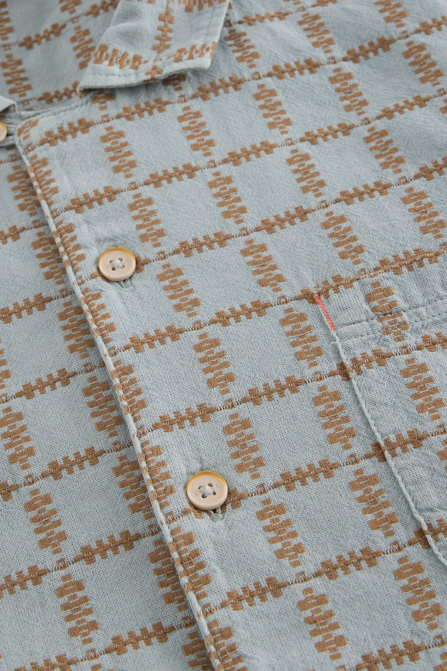 SS OVERDYE CHECK SHIRT LIGHT BLUE 5