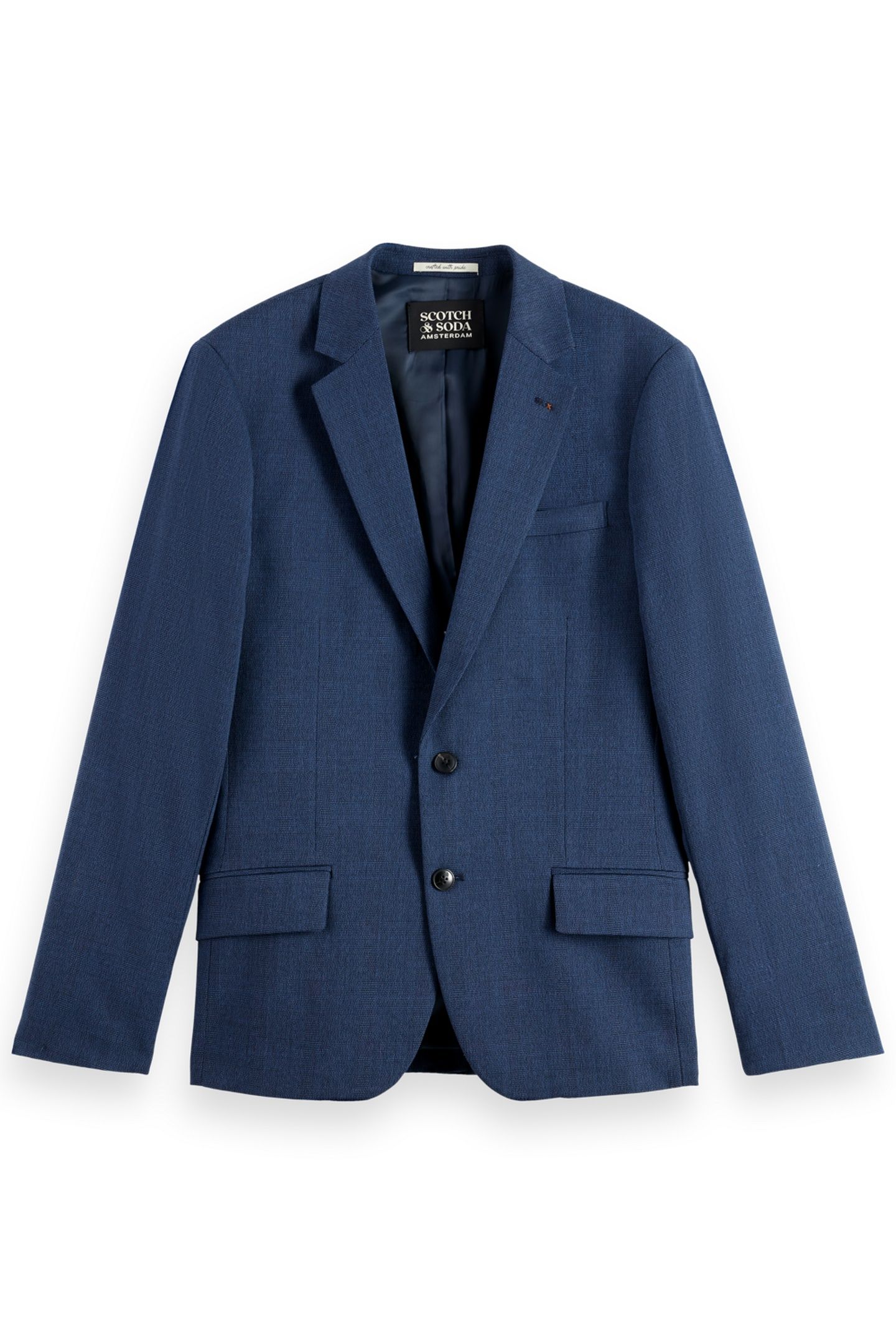 YARN-DYED NOTCH LAPEL REGULAR FIT BLAZER PEACOAT CHECK 3