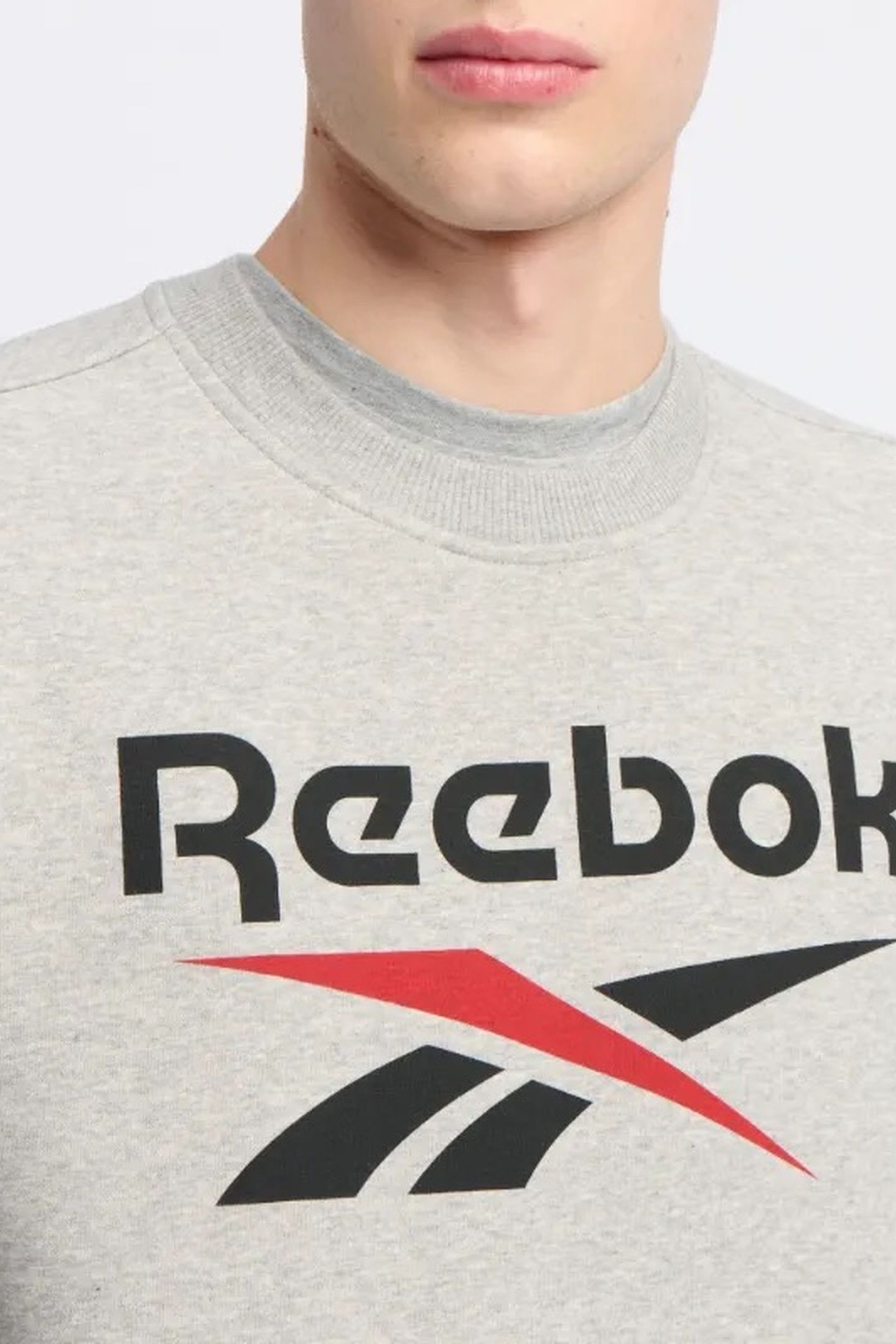 REEBOK IDENTITY BIG LOGO MEDIUM GREY HEATHER/VECTOR RED 4