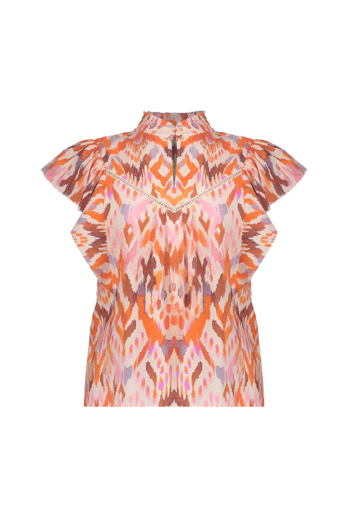 TOP ECRU/MANDARINE RED/LILA 1