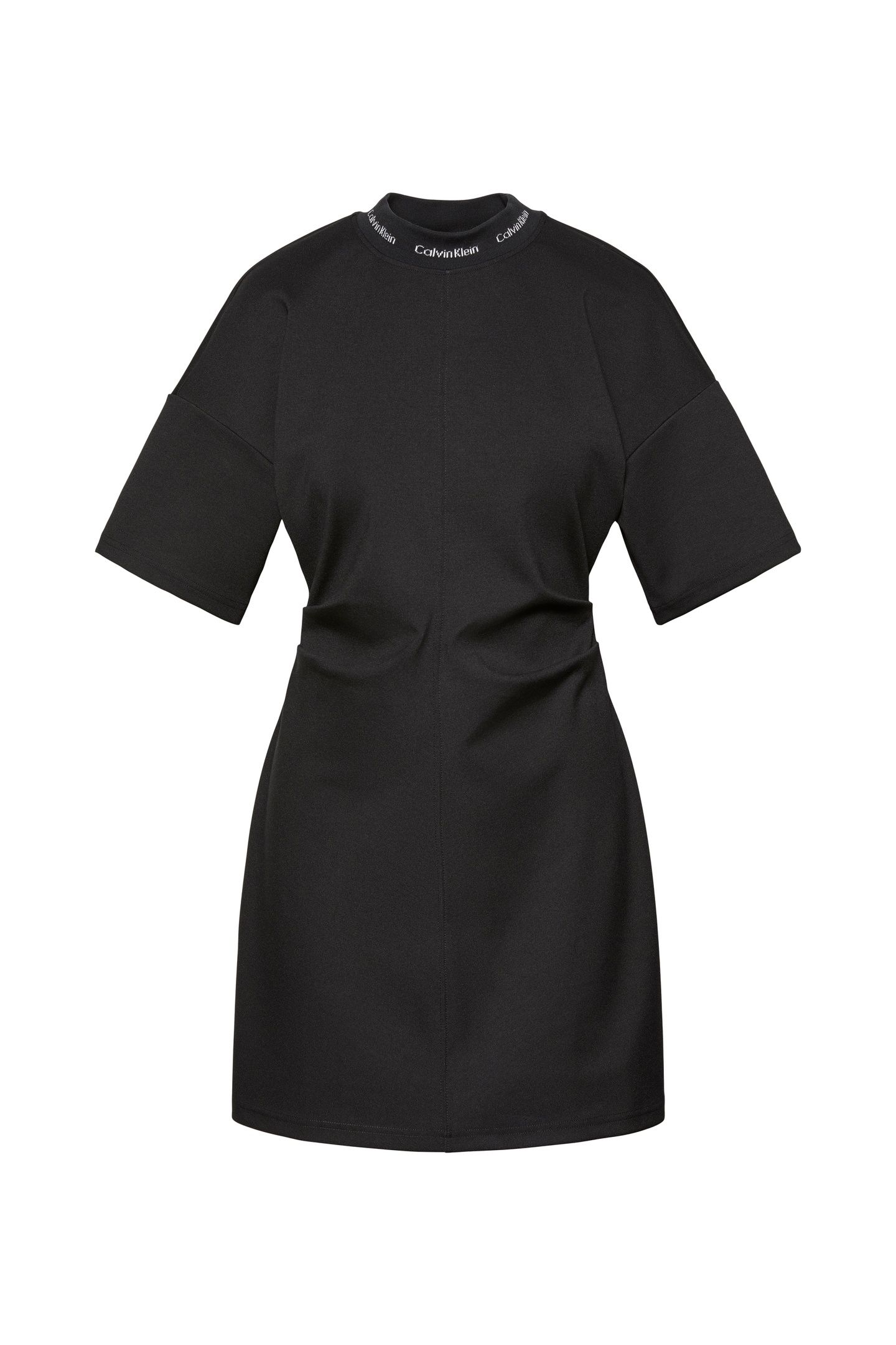 SHORT SLEEVE LOGO RIB INTERLOCK DRESS BLACK 5