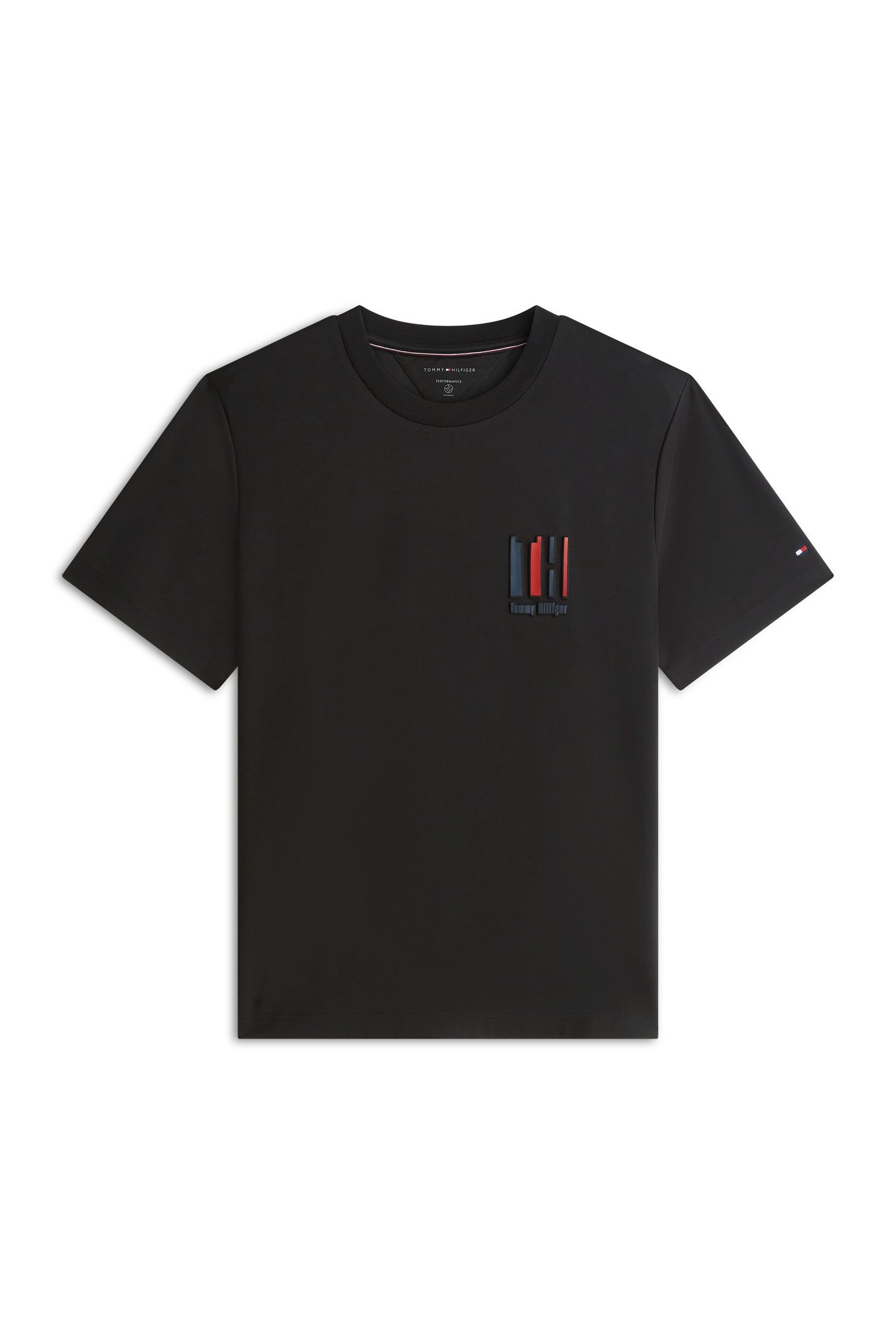 ICON INTERLOCK EMBOSSED LOGO T-SHIRT BLACK 4