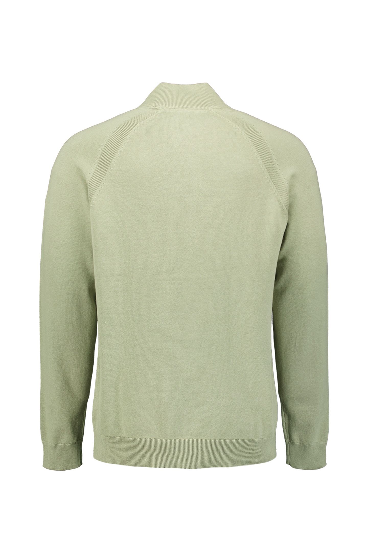 PULLOVER HALF ZIP HIGH COLLAR SOLID LIGHT MOSS 6