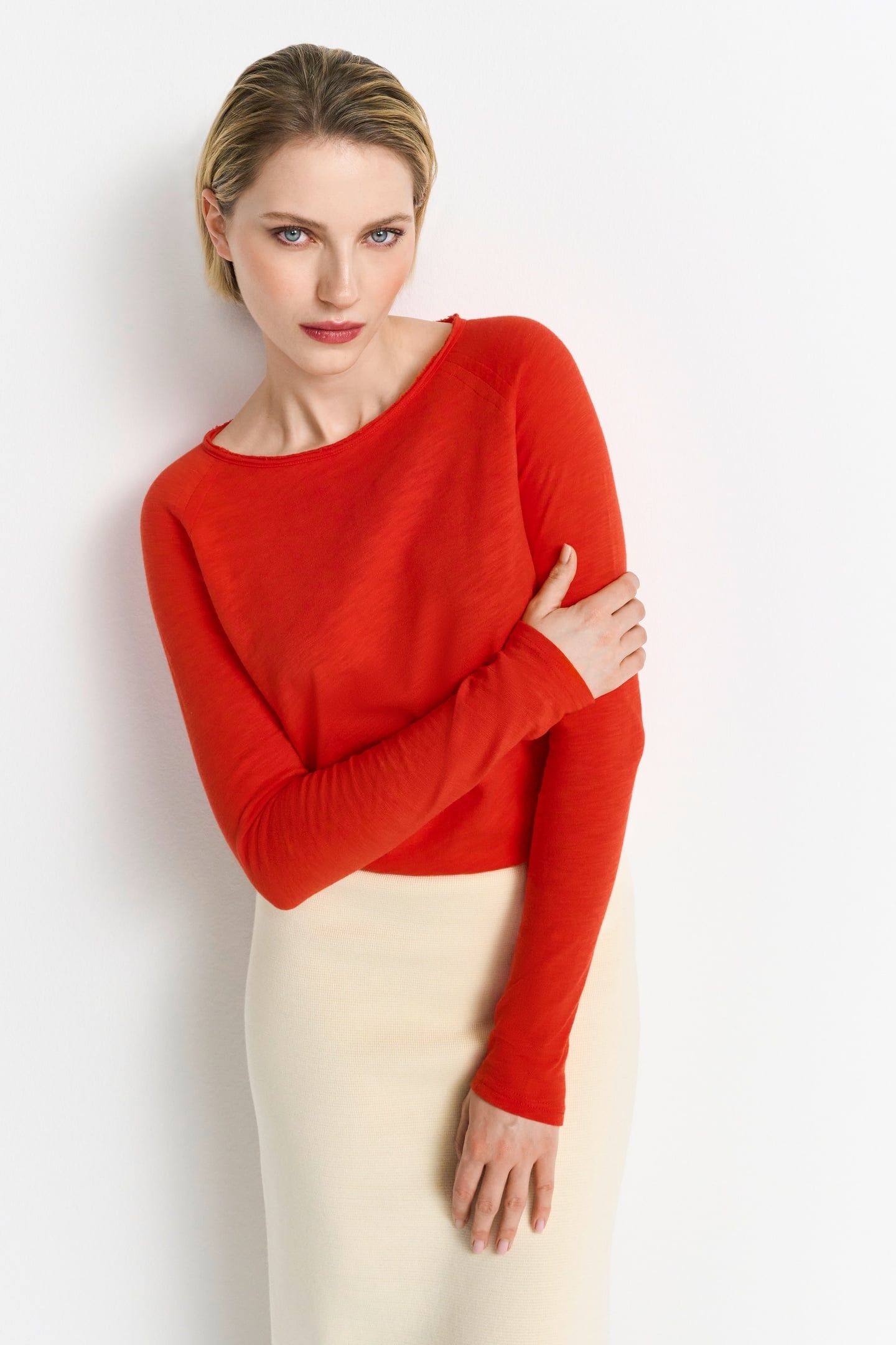 ORGANIC HEAVY JERSEY SUNSET RED 4