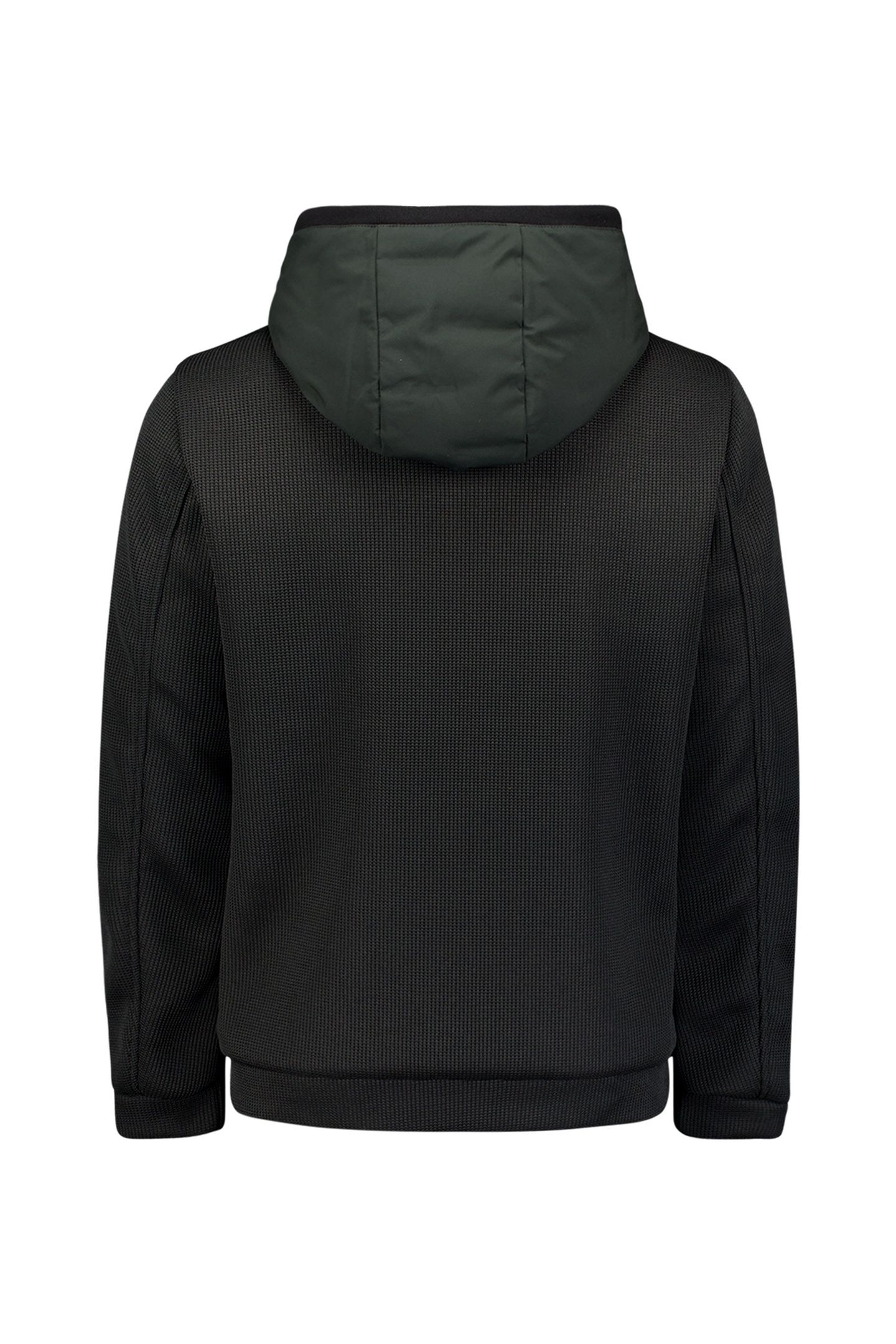 JACKET SHORT FIT SEALED HOODED KNITTED MIX DARK STEEL 6