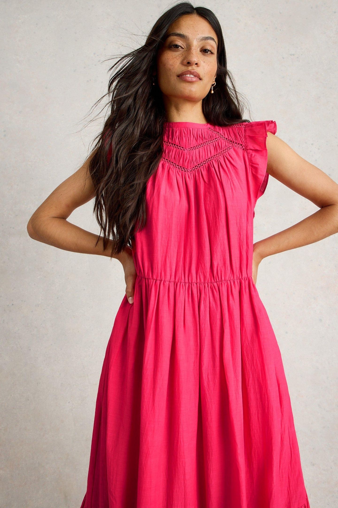 PAIGE MAXI DRESS BRIGHT PINK 2