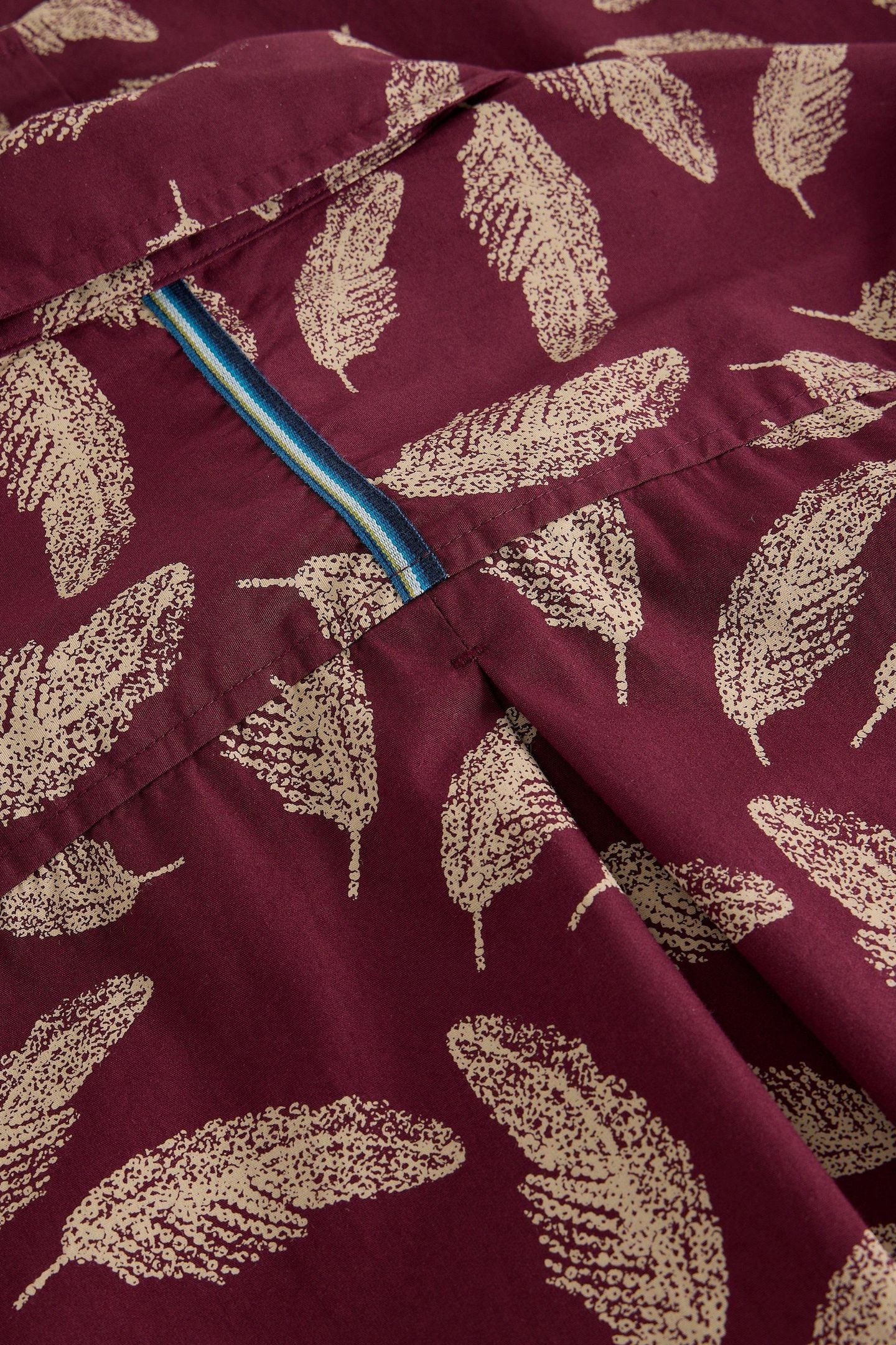 FEATHER PRINTED SHIRT RED PRINT 4