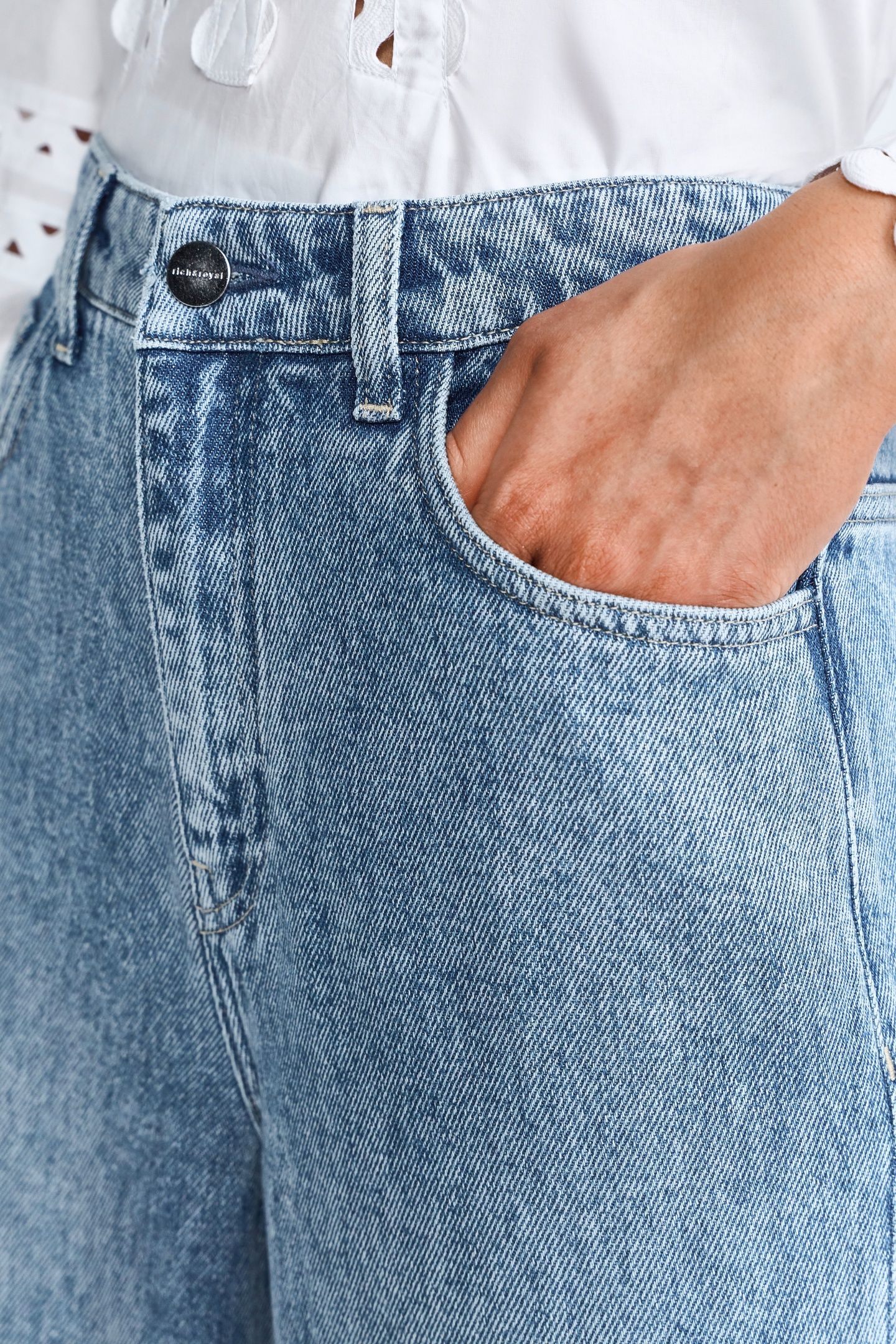 WIDE LEG BLUE LYOCELL DENIM 5