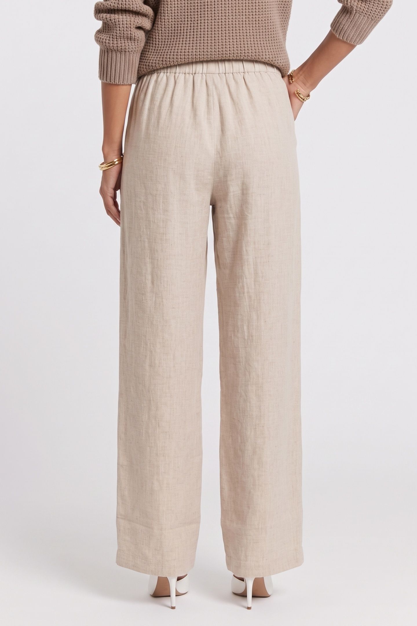 LUDVIG LINEN TROUSERS BEIGE 2