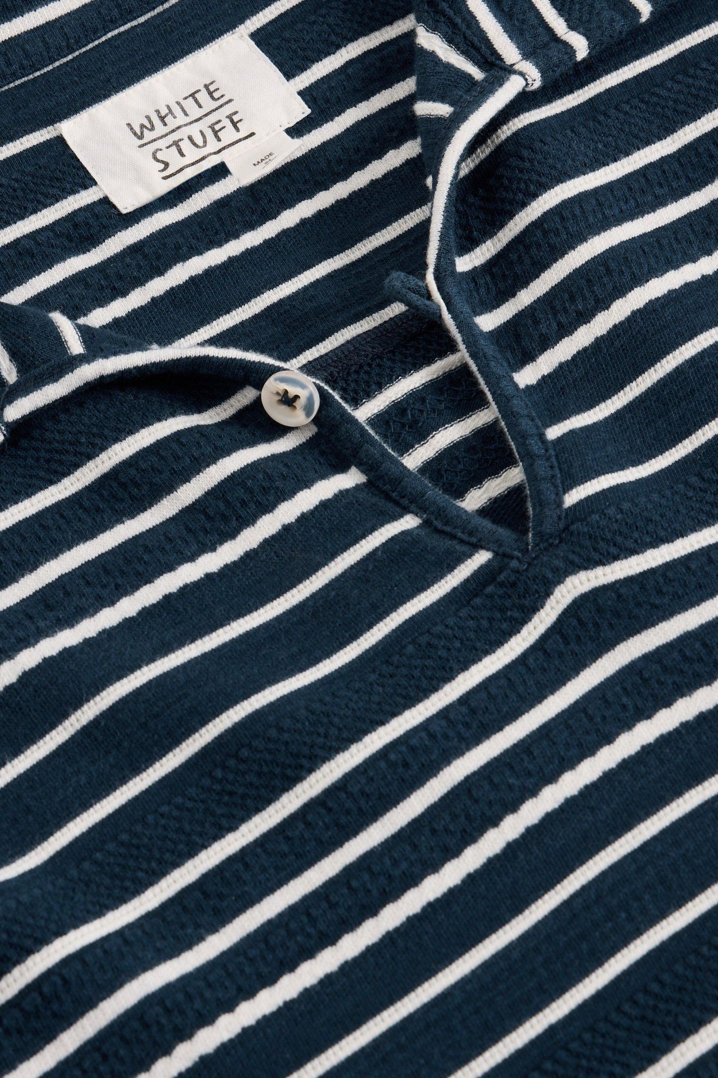 JACQUARD STRIPE POLO NAVY MULTI 7