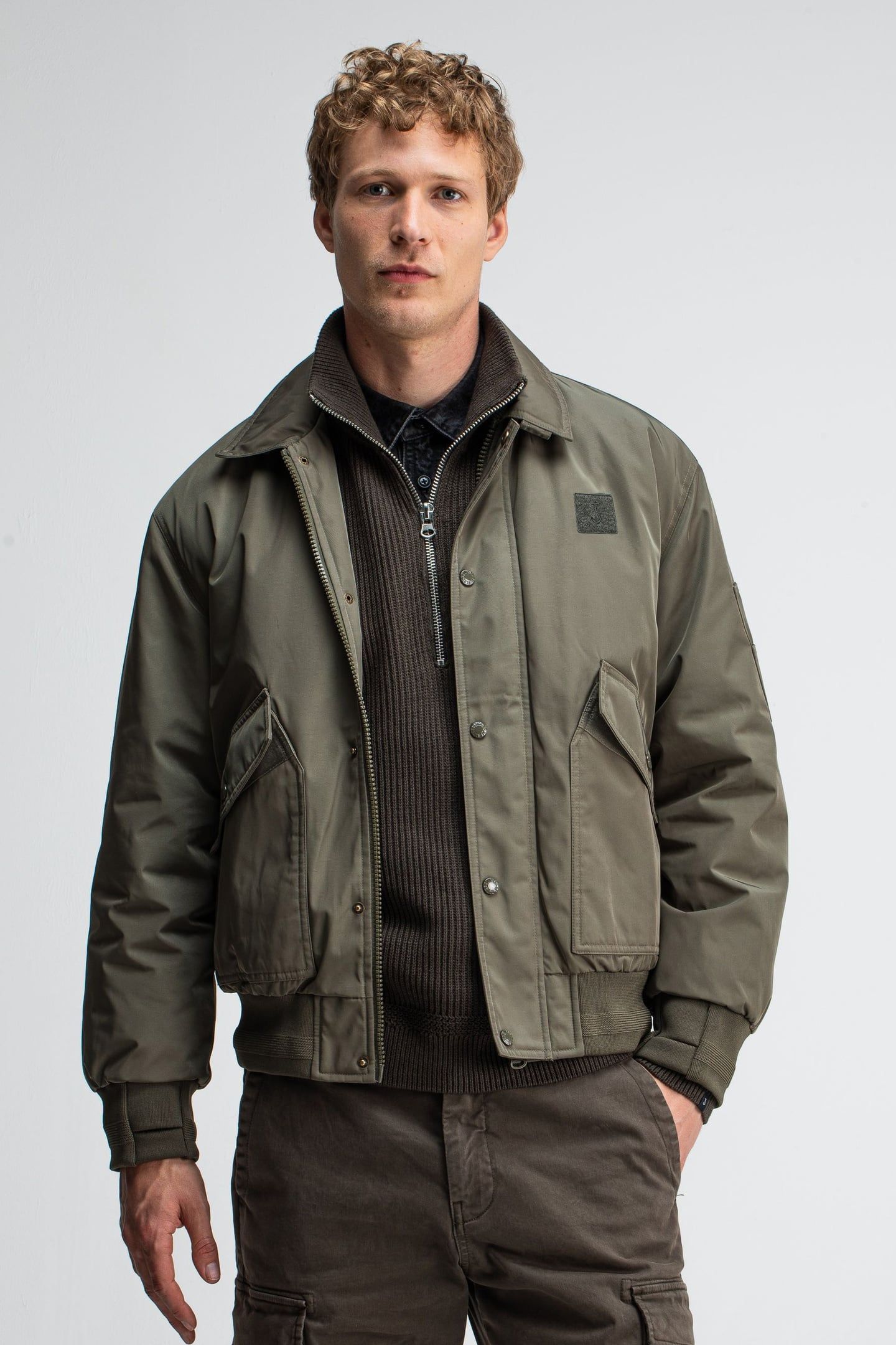 CARLO SATIN FLIGHT BOMBER DK. GRANITE GREEN 1