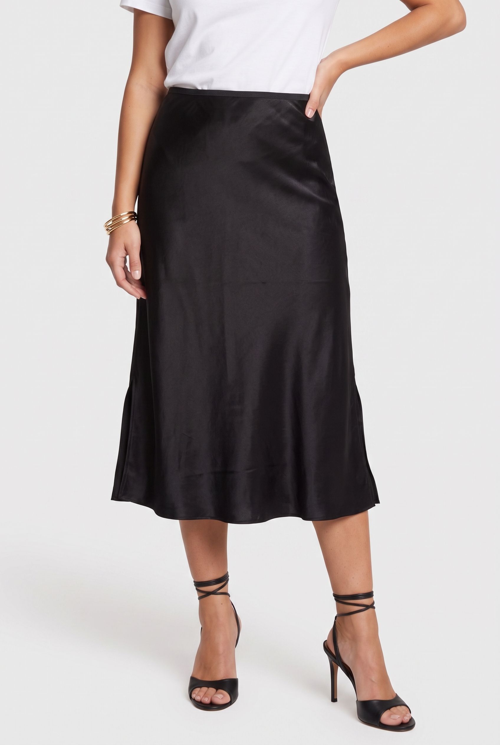 JOANIE SLIT SKIRT BLACK 1