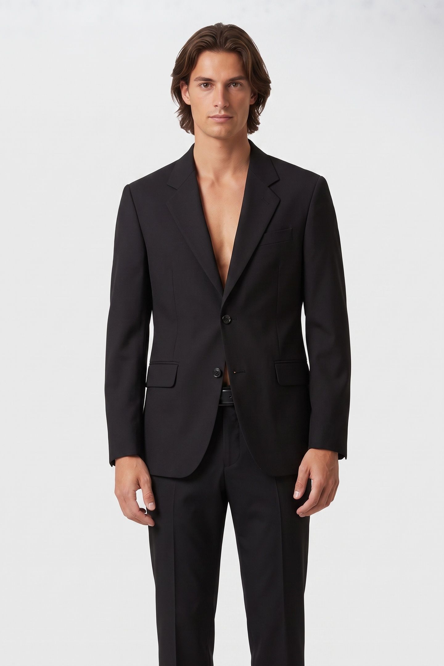 DENNIS HOPSACK SUIT BLAZER BLACK 1