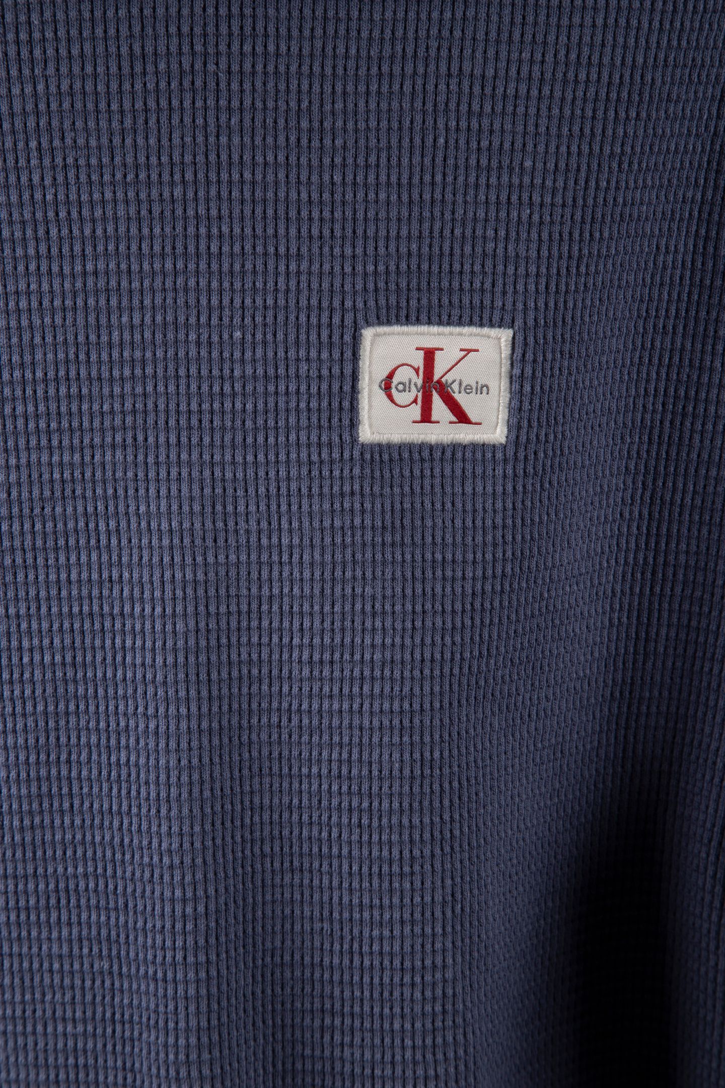 LONG SLEEVE WAFFLE BADGE T-SHIRT BLUE NOMAD 4