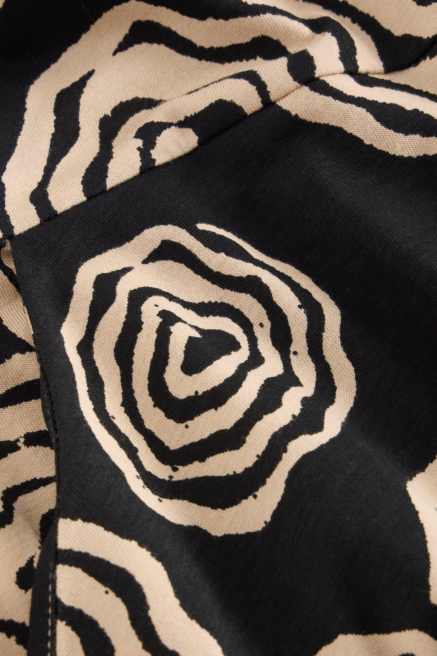 RIA JERSEY SHIRT DRESS BLACK PRINT 6
