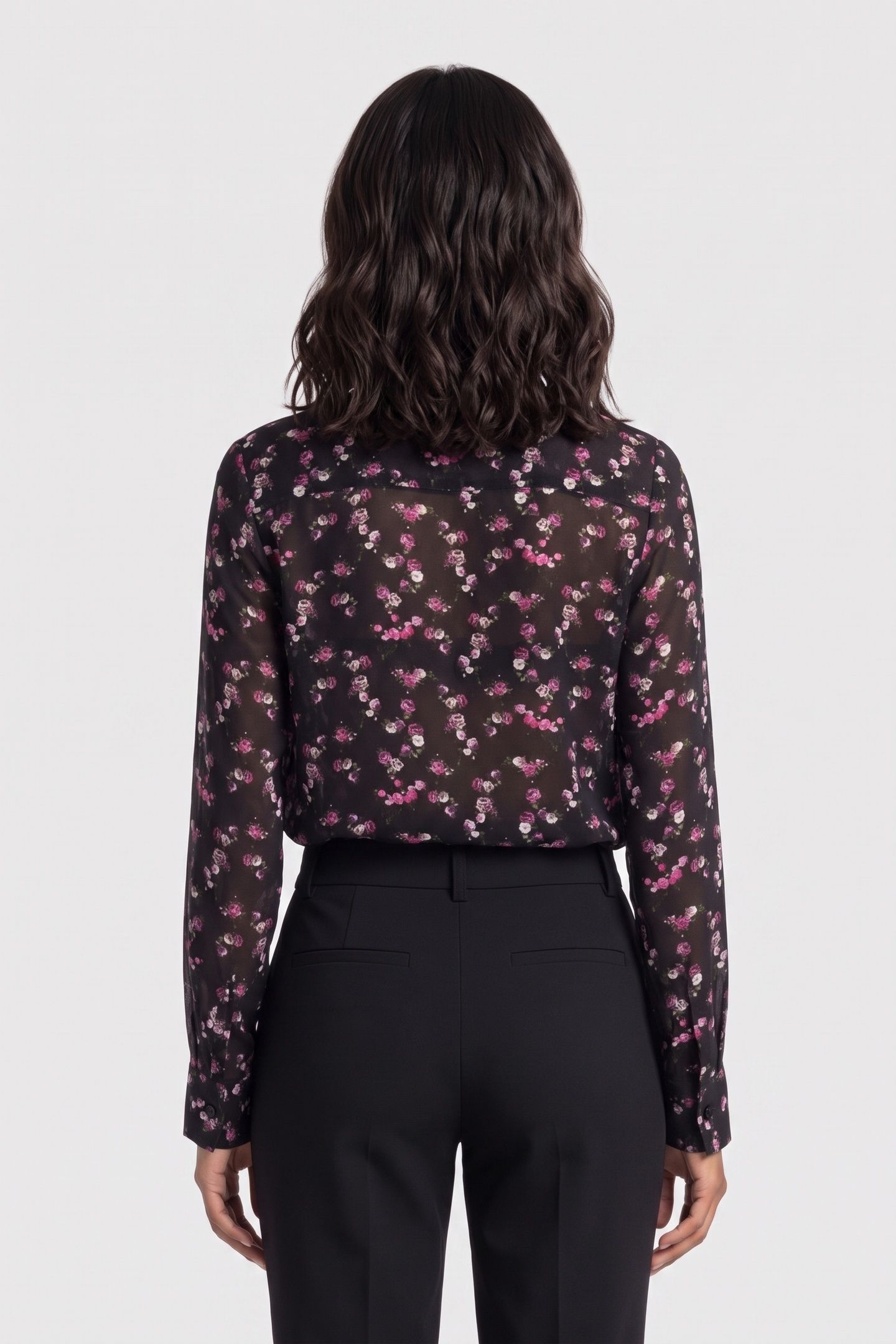 LONG-SLEEVED SHIRT W CLASSIC COLLAR BLACK 2