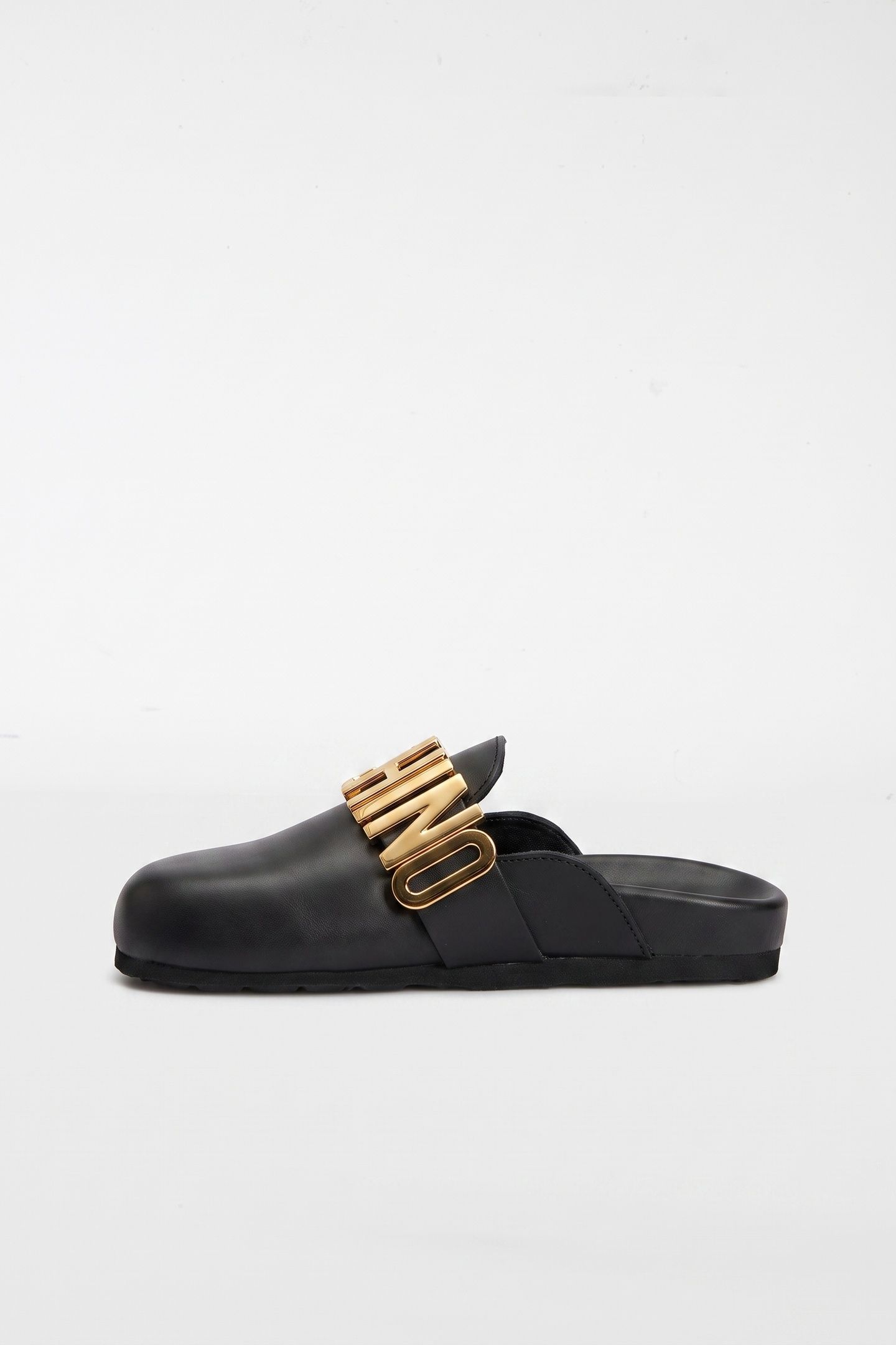 CALFSKIN MULES BLACK 2