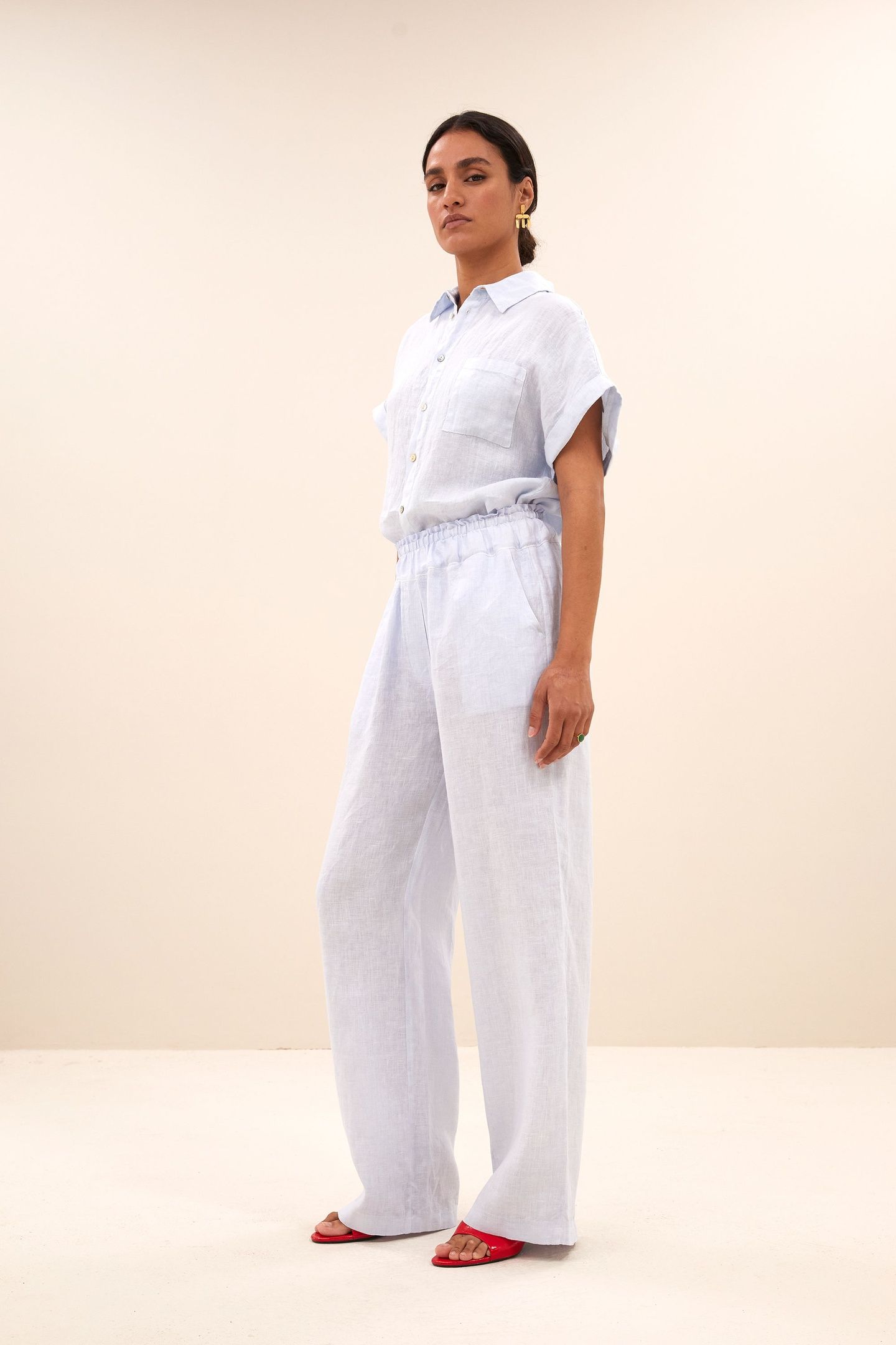 ROBYN LINEN PANTS SKYWAY 5