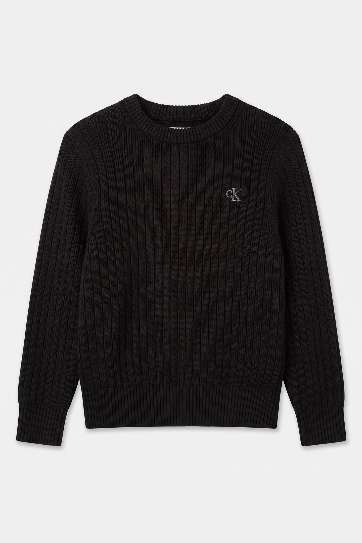 BOYS DROPPED NEEDLE SWEATER BLACK 2