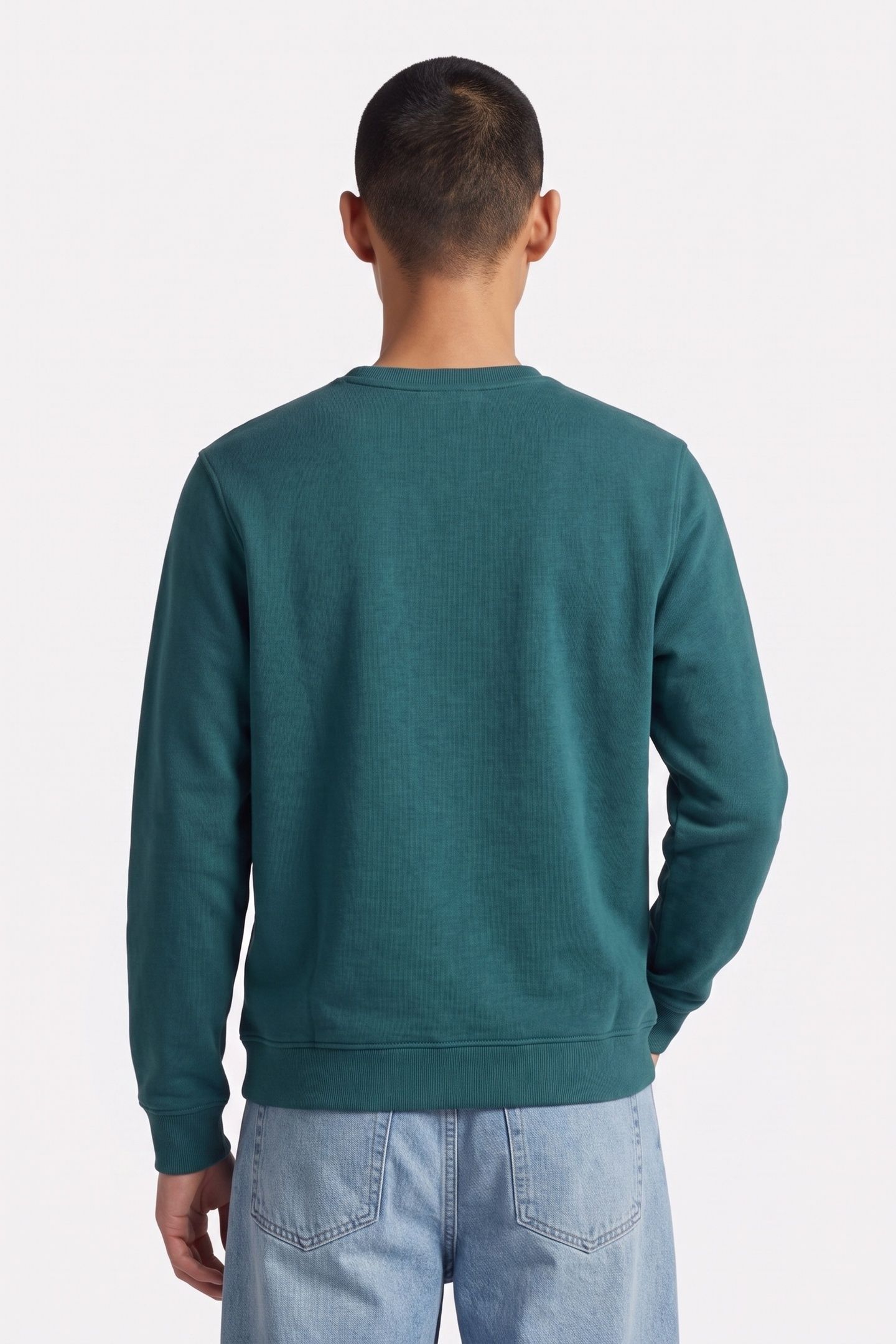 GUESS ECO BEAU CN SWEATSHIRT TRUE TEAL 2