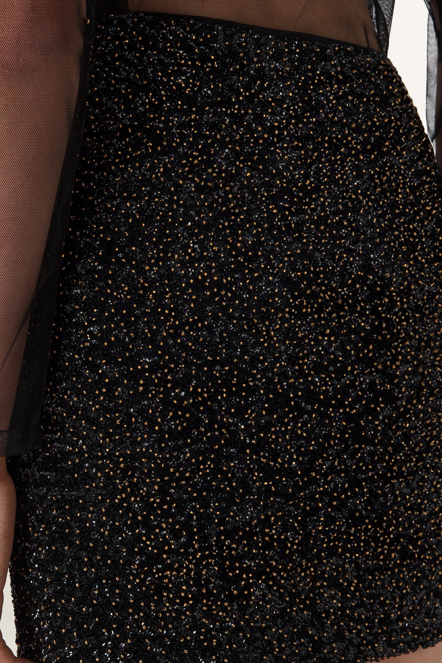 JAMILIA EMB SKIRT BLACK/GOLD 7