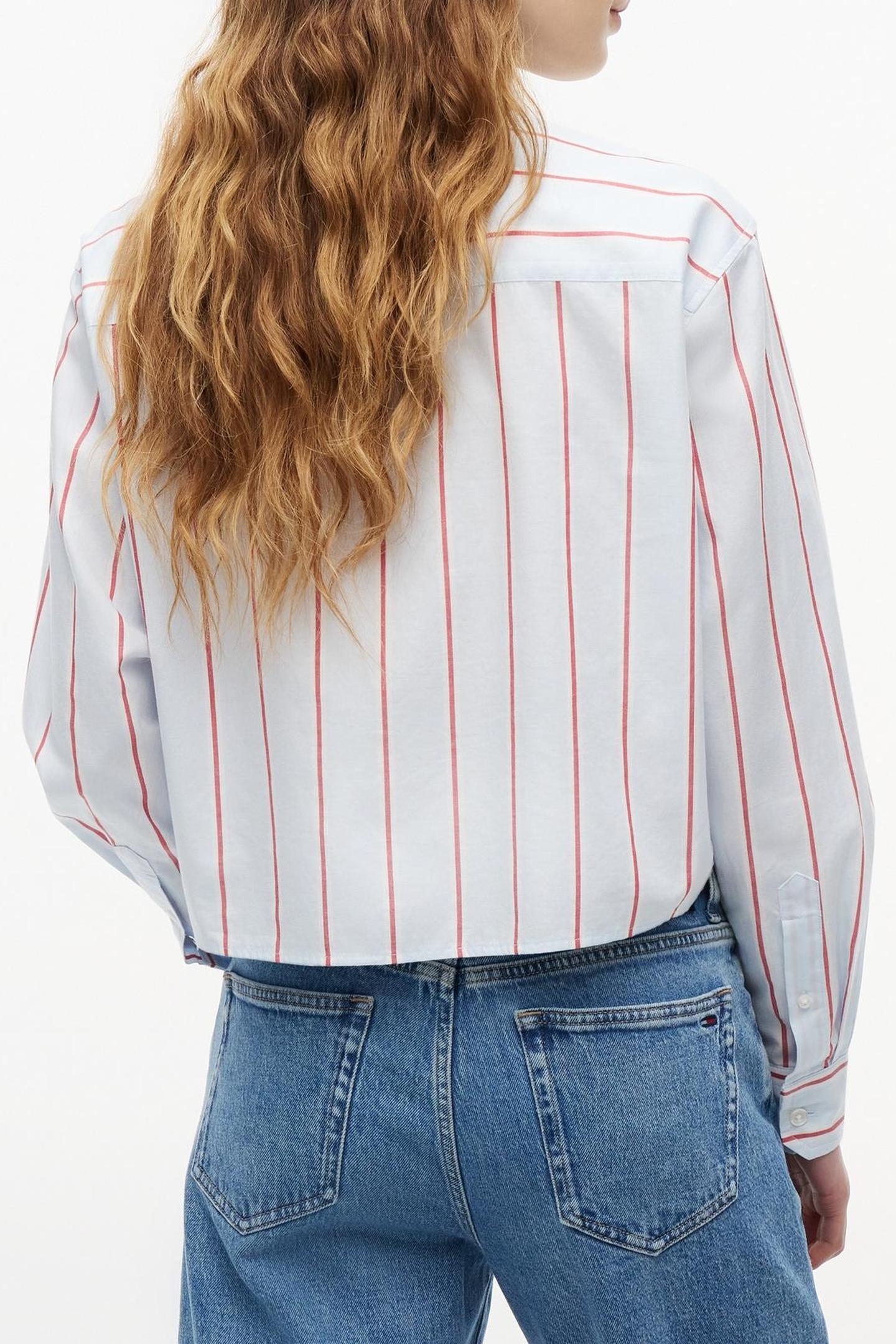 RELAXED CROP SHIRT KINGLY BLUE/MULTI STRIPE 2