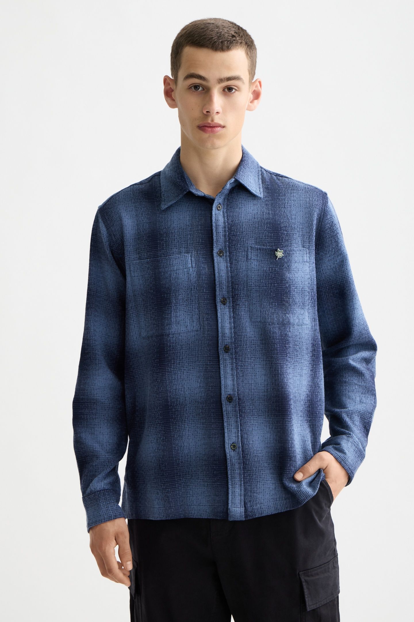 SHADOW CHECK SHIRT PEACOAT SHADOW CHECK 1
