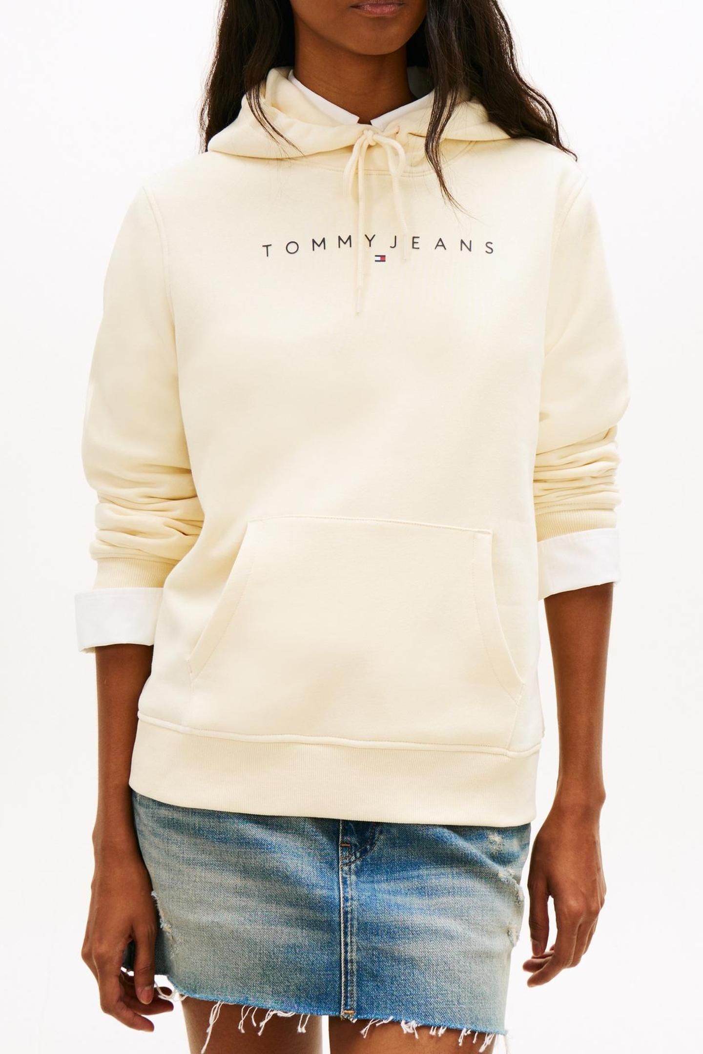 REGULAR LINEAR HOODIE ALMOST YELLOW 3