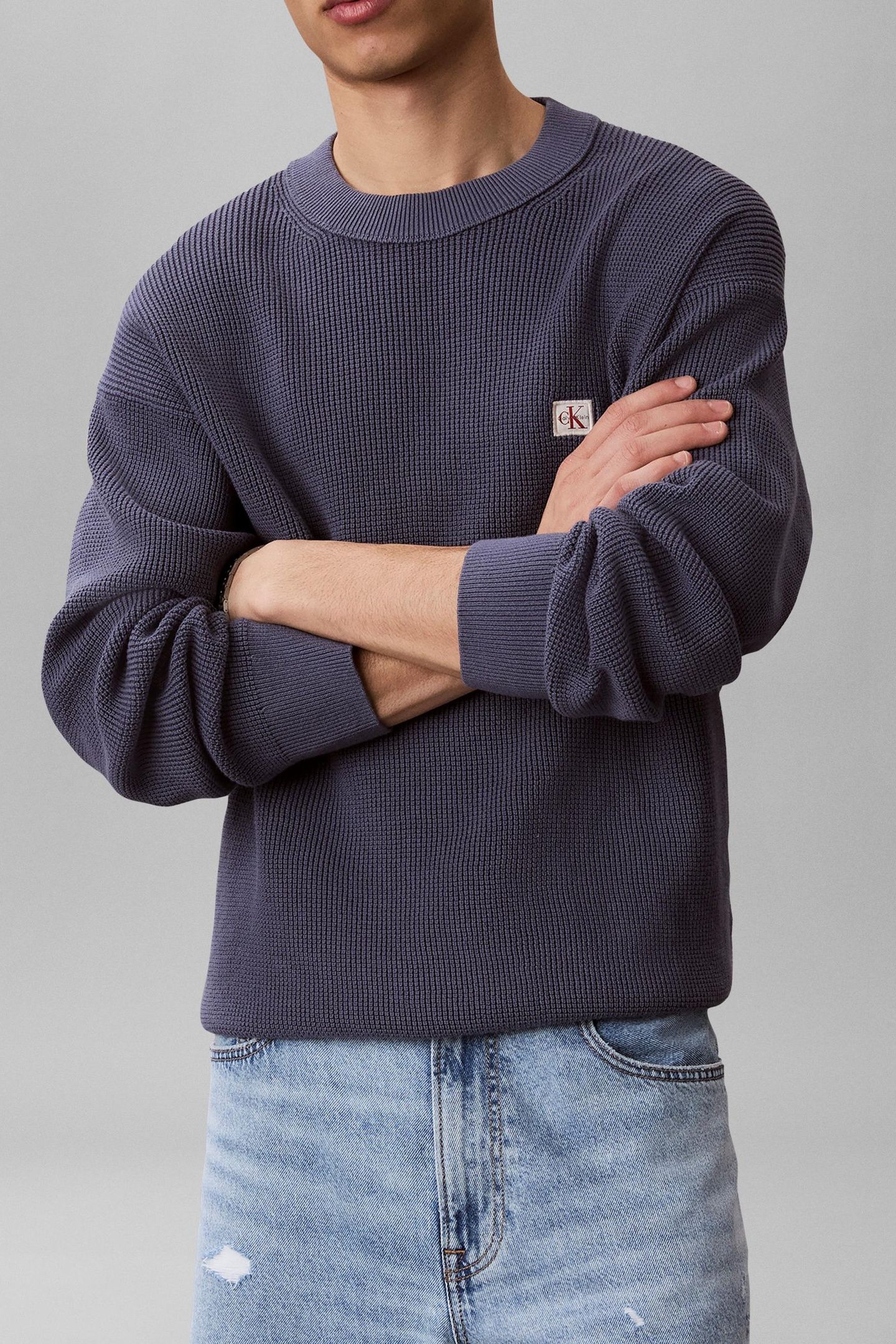 LONG SLEEVE EASY COTTON WAFFLE BLUE NOMAD 2