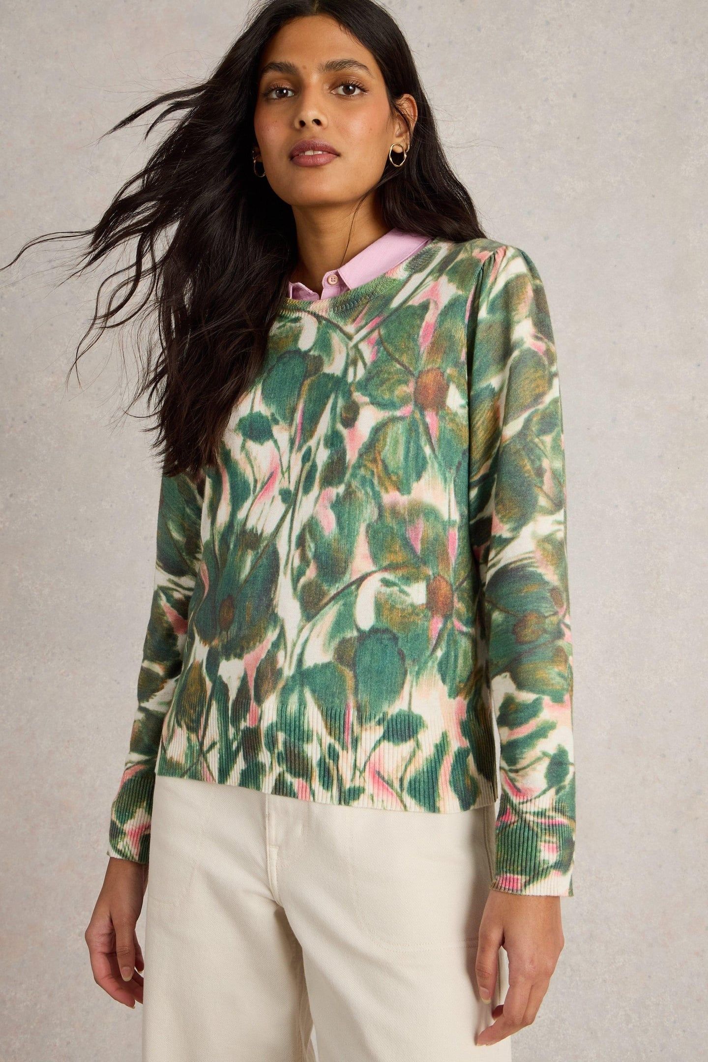 ROSIE JUMPER GREEN PRINT 1