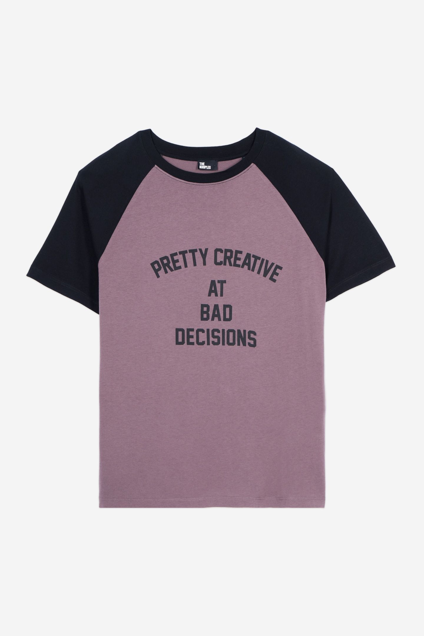 SHORT-SLEEVED T-SHIRT WITH PRINT ON THE FRONT BROWN 2