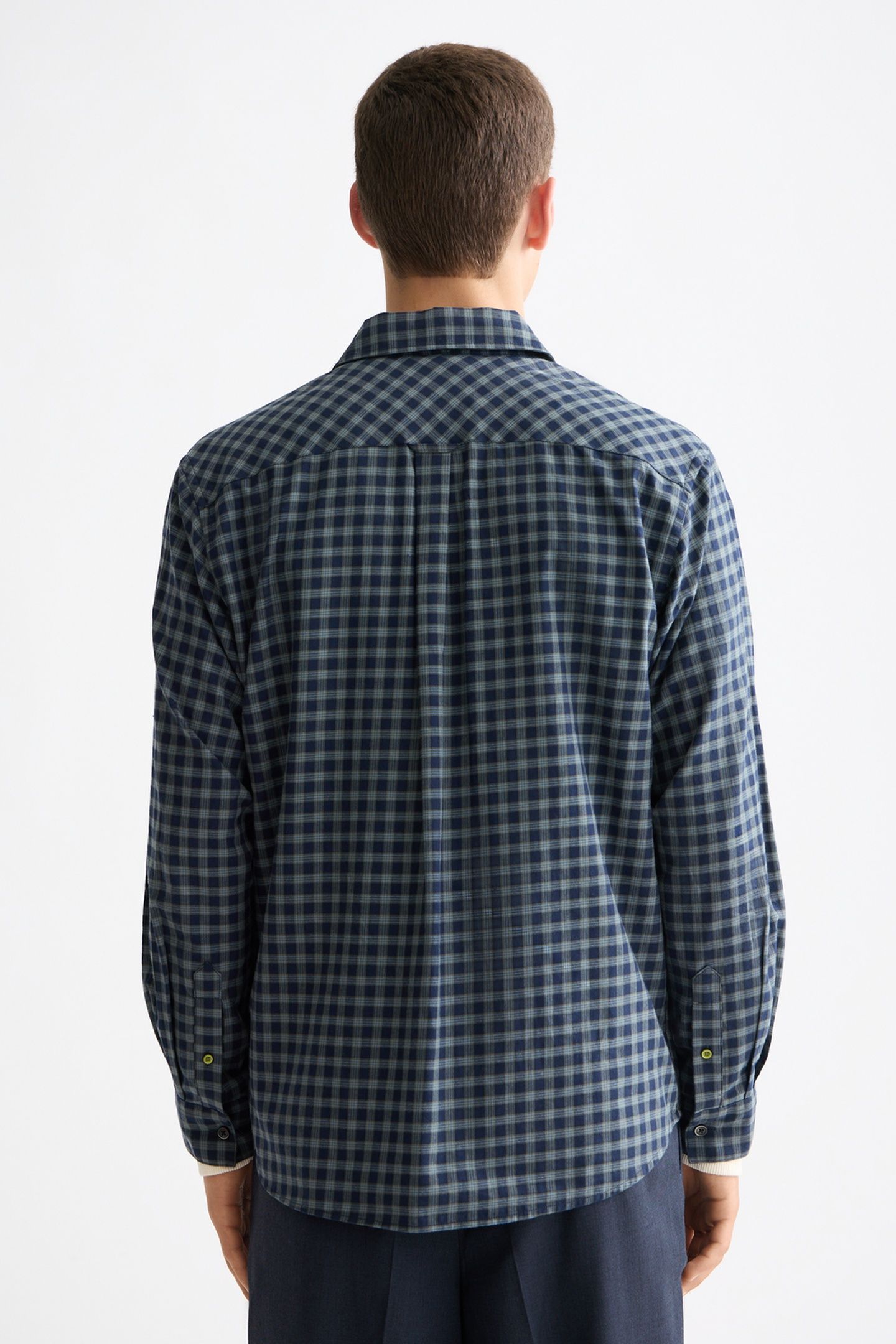LIGHTWEIGHT FLANNEL CHECKED SHIRT SKY CAPTAIN CHECK 3