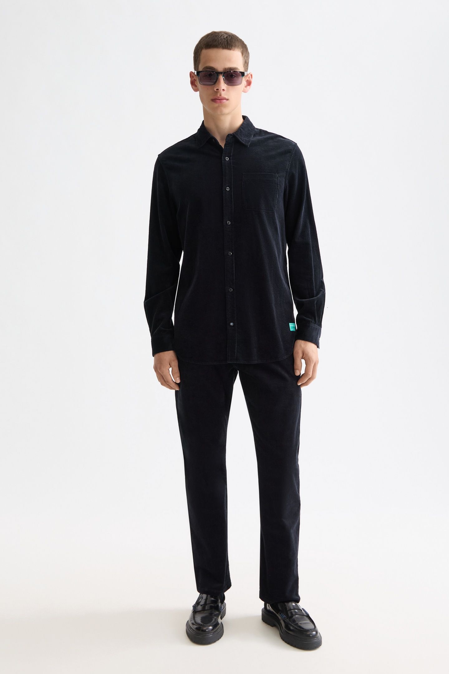 THE ZEE STRAIGHT JEANS IN COLOURED CORDUROY ANTRACITE 2