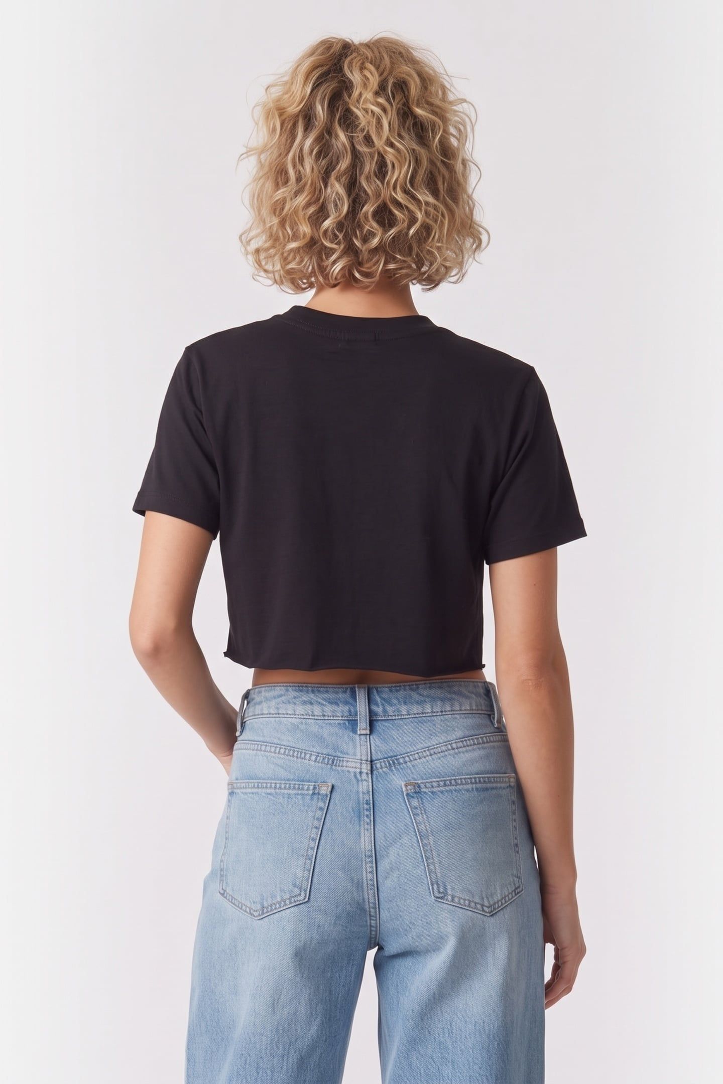 SHORT-SLEEVED T-SHIRT W PRINT AND FLOCK ON THE FRONT BLACK 2