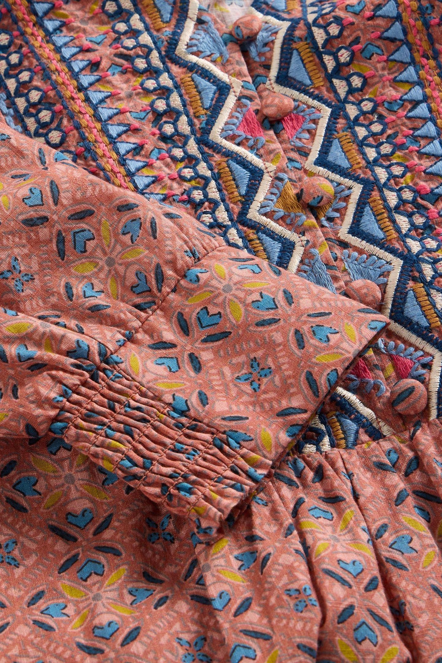 ABIGAIL EMBROIDERED DRESS PINK MULTI 6