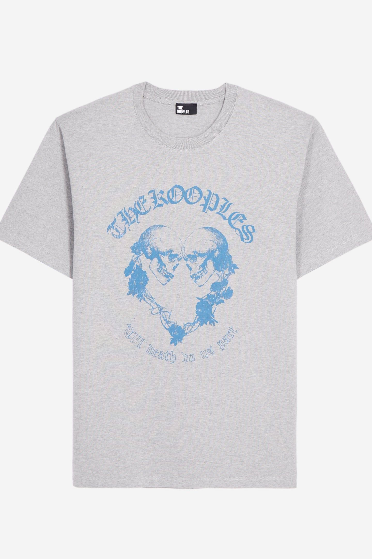 SHORT-SLEEVED T-SHIRT WITH SKULL AND HEART GREY MELANGE 4