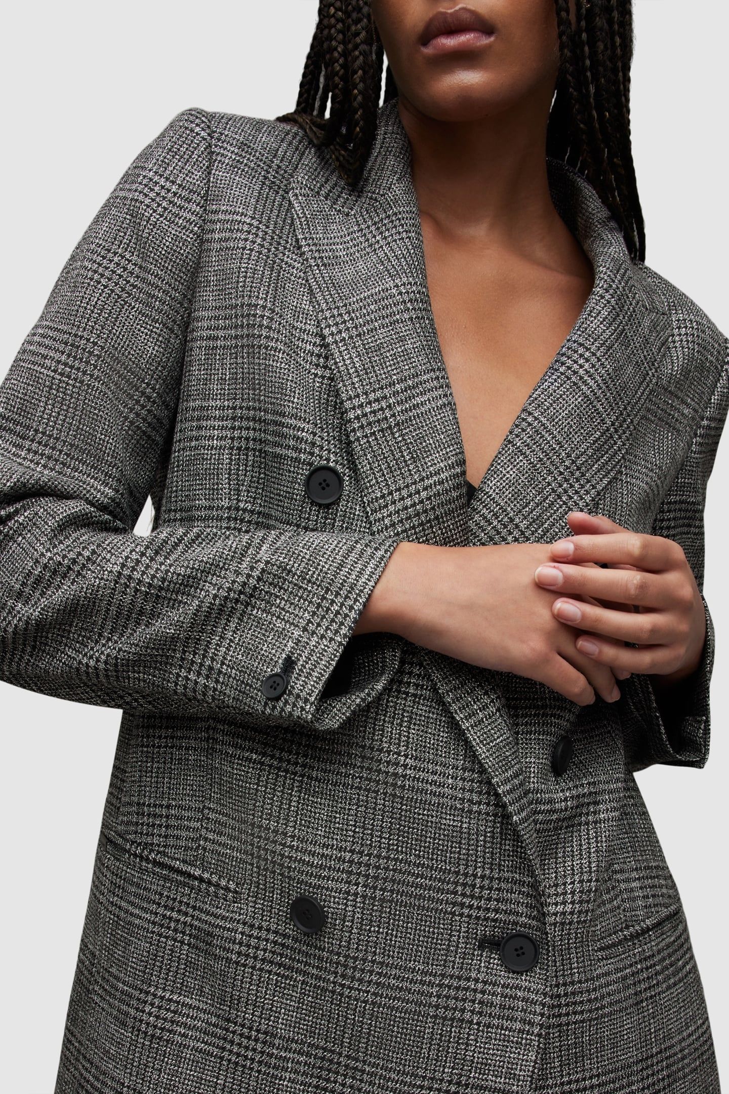 ASTRID SPARKLE BLAZER GREY CHECK 8