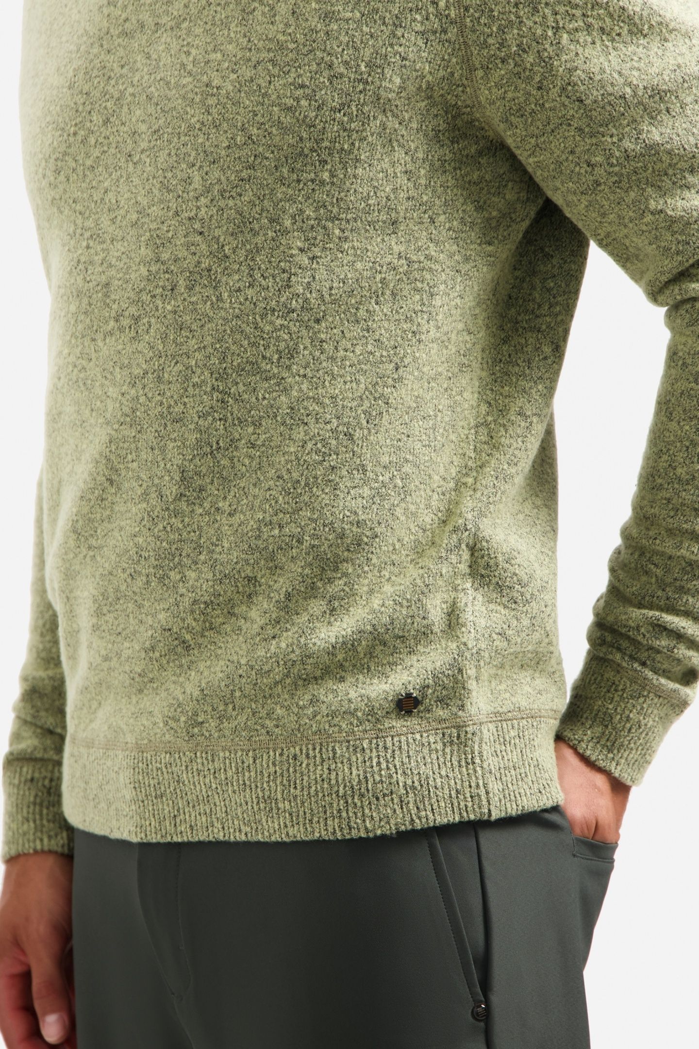PULLOVER CREWNECK SOFT WOOL BLEND LIGHT MOSS 6