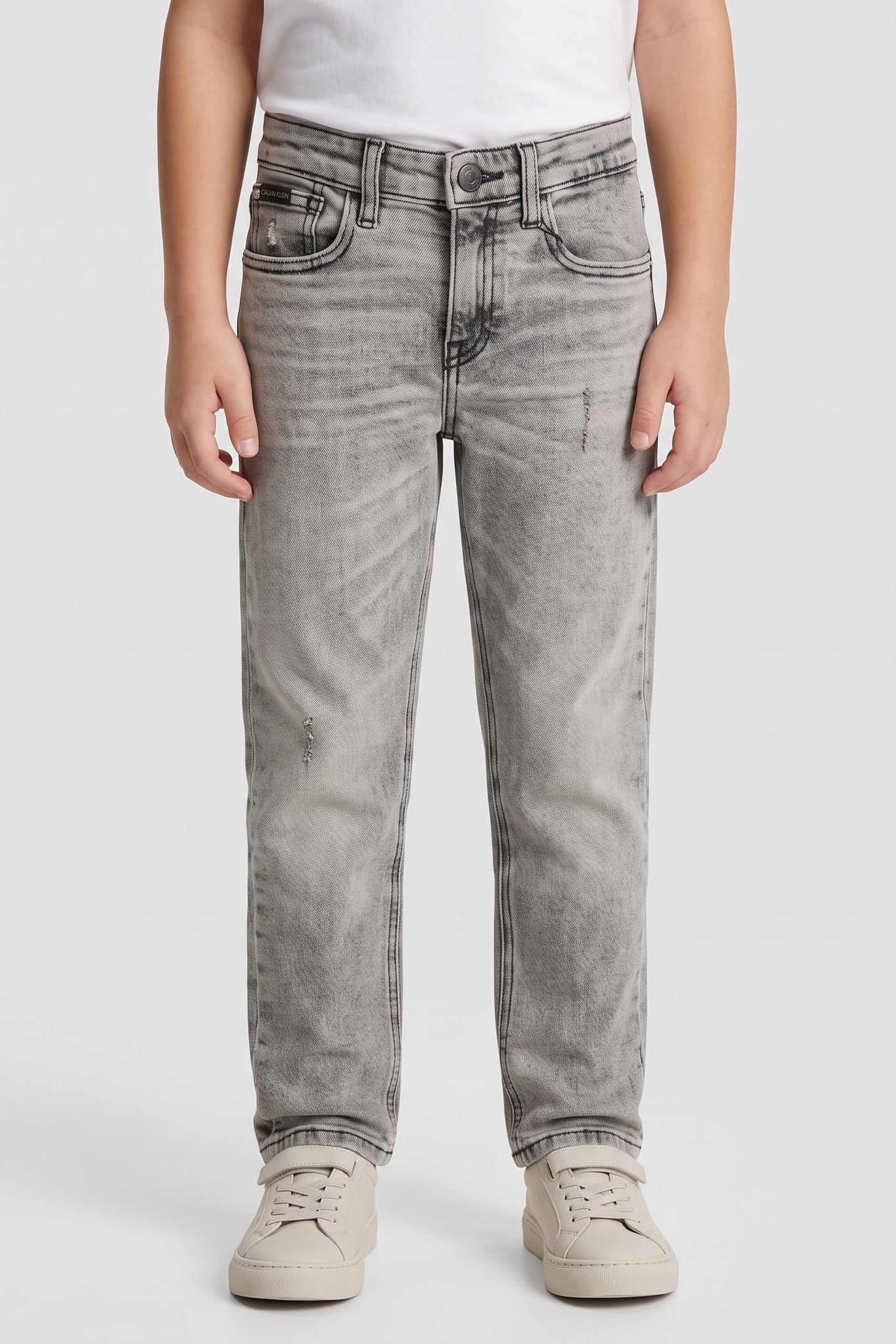 BOYS REGULAR STRAIGHT JEAN STONE GREY WASH 1