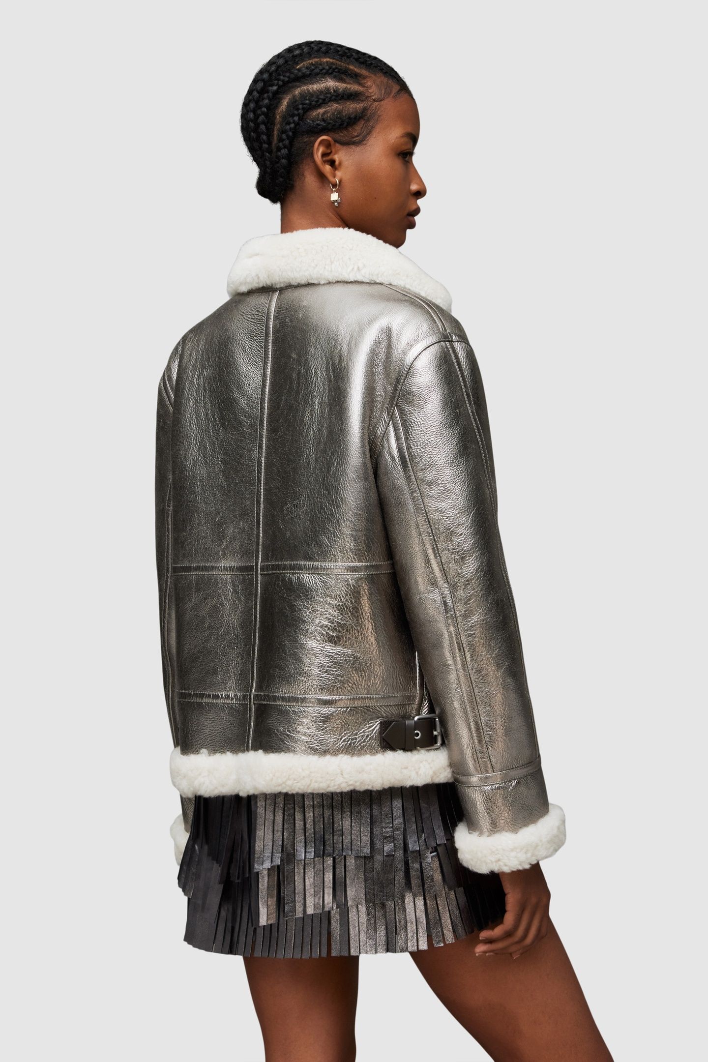 LOREL FLYING JACKET SILVER/OFF WHITE 4