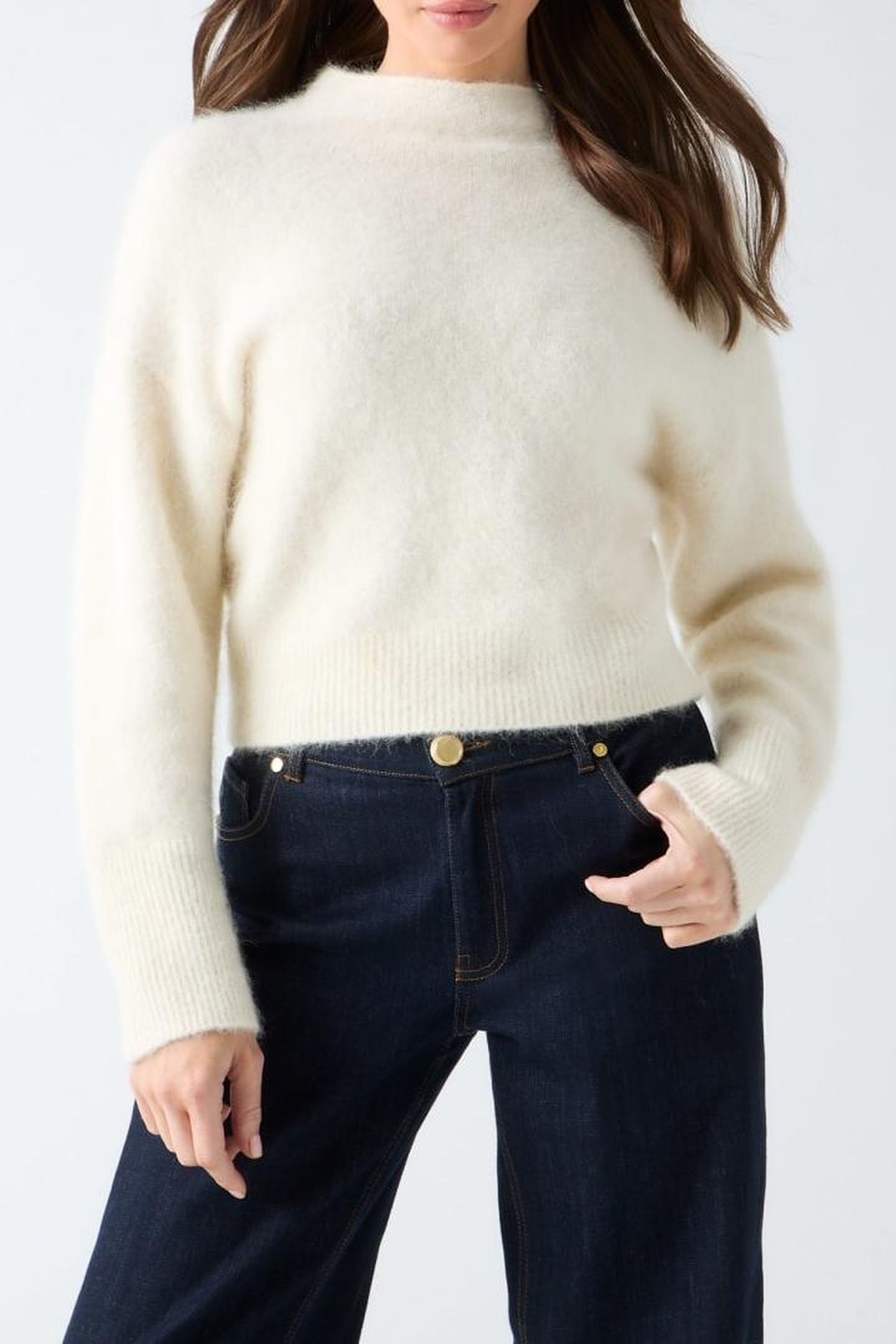 DENISE CROP SWEATER PALE PEARL MULTI 2