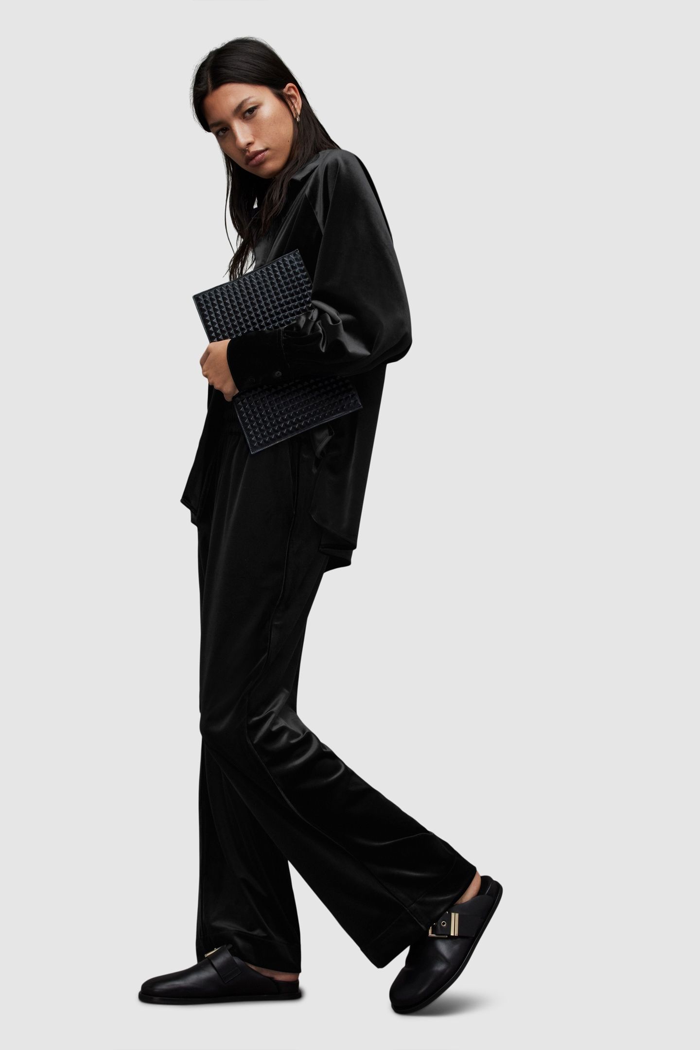 TYLER VELVET TROUSER BLACK 6