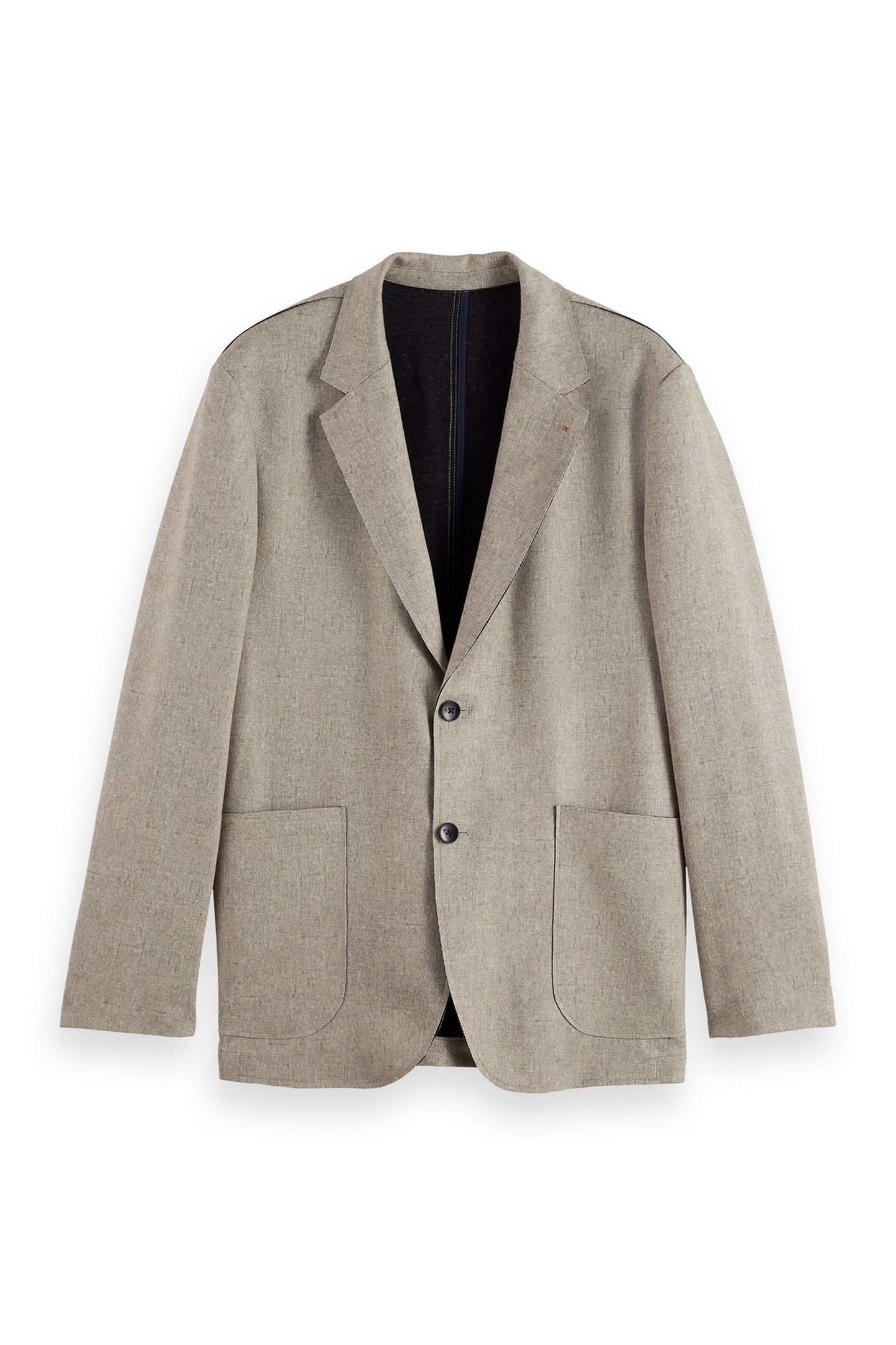 UNCONSTRUCTED MELANGE JERSEY RELAXED FIT BLAZER PLAZA TAUPE 3