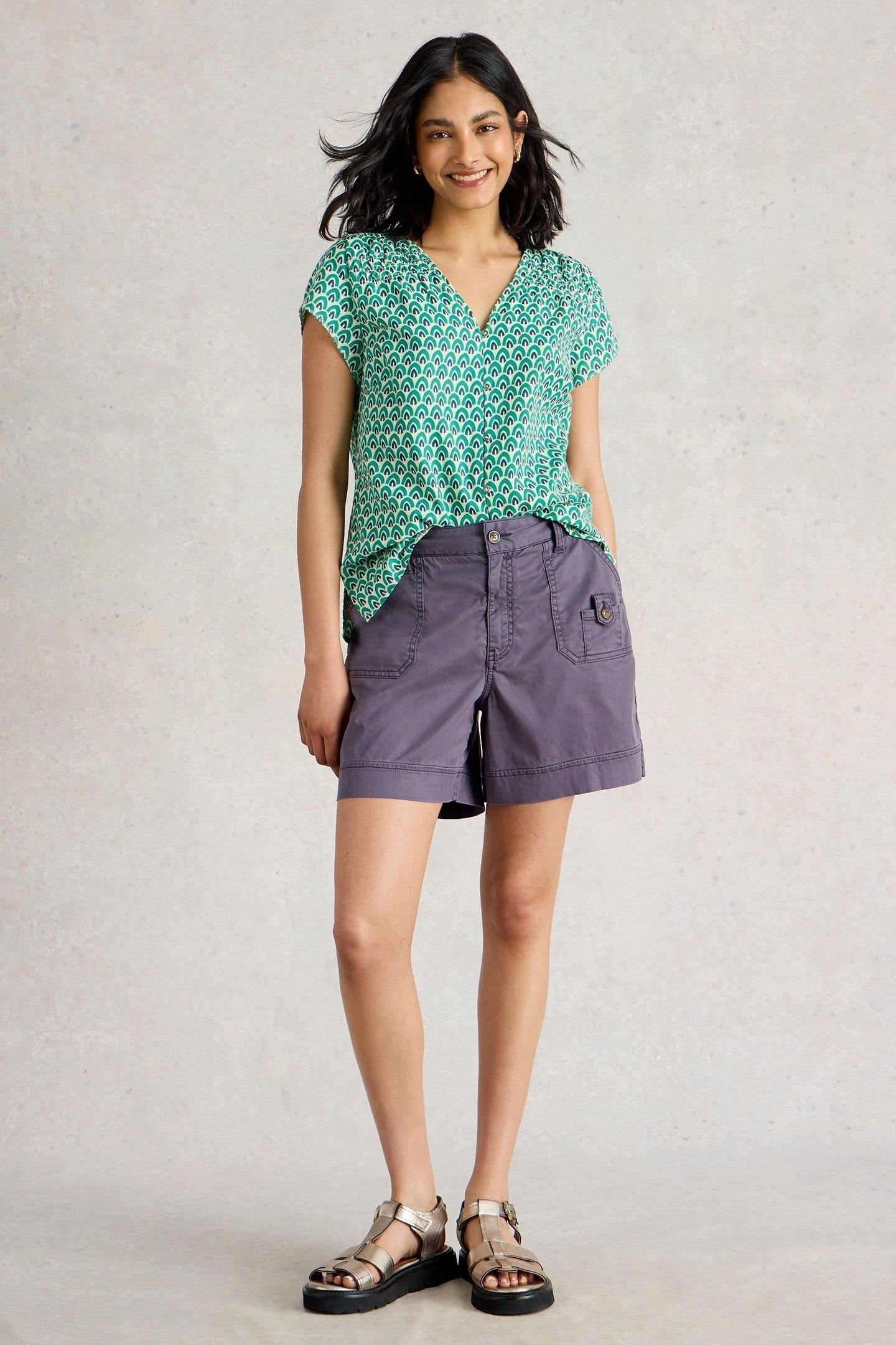 MOLLIE COMBAT SHORT MID PURPLE 2