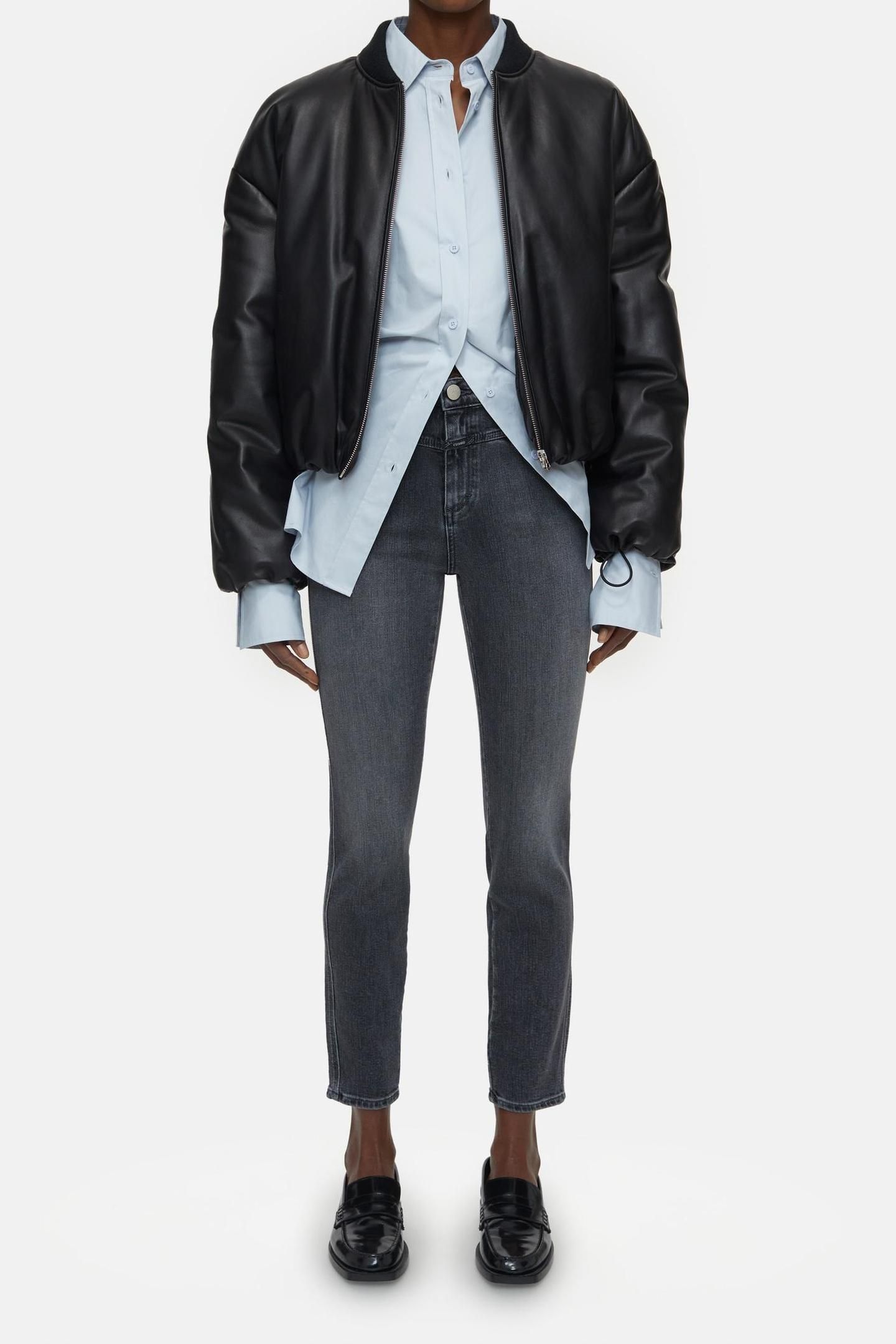 SKINNY PUSHER JEANS MID GREY 2